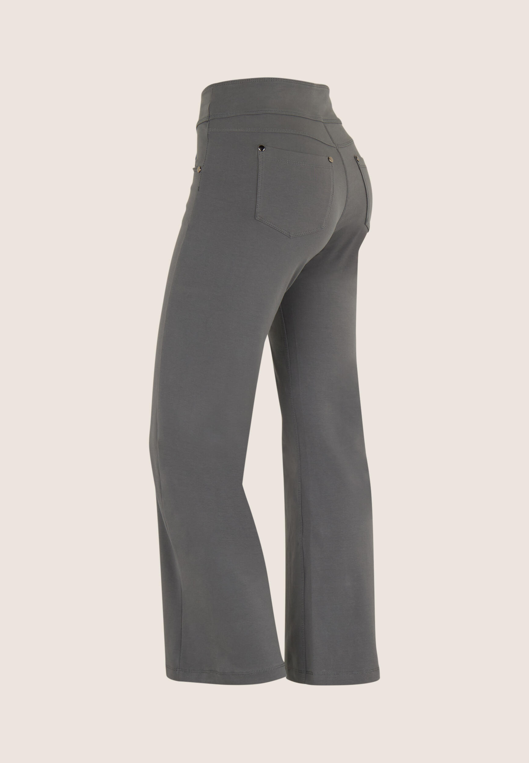 Pantalones N.O.W. con pernera ancha en tejido de punto bielástico 2/3