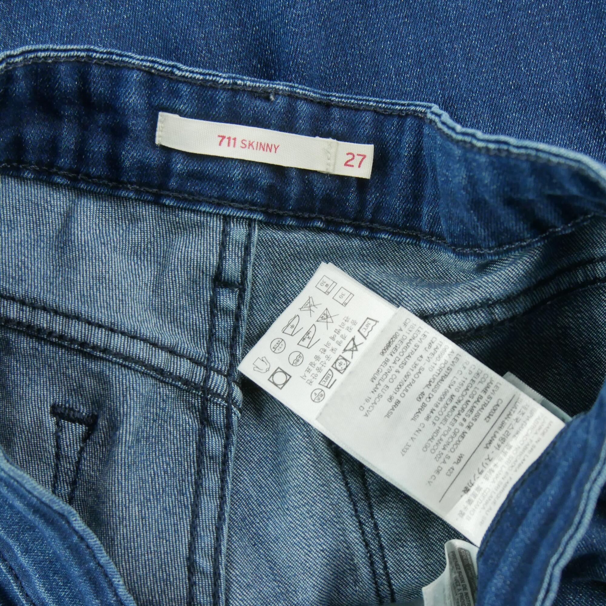 Refurbished - Levi Strauss Damen Skinny Jeans 711 - In sehr gutem Zustand 7/7