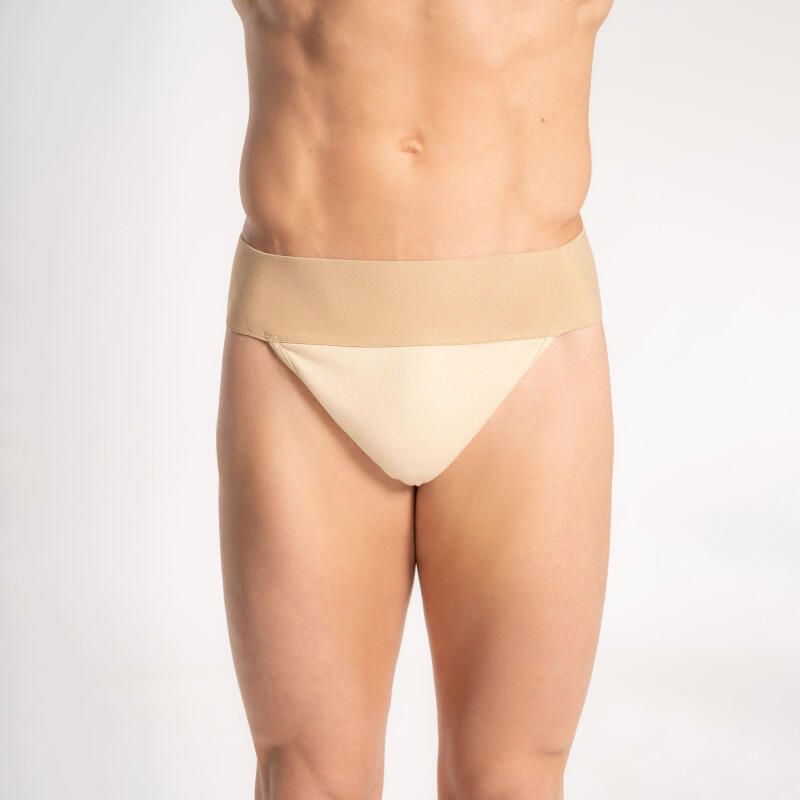 beige lino / marrón caqui