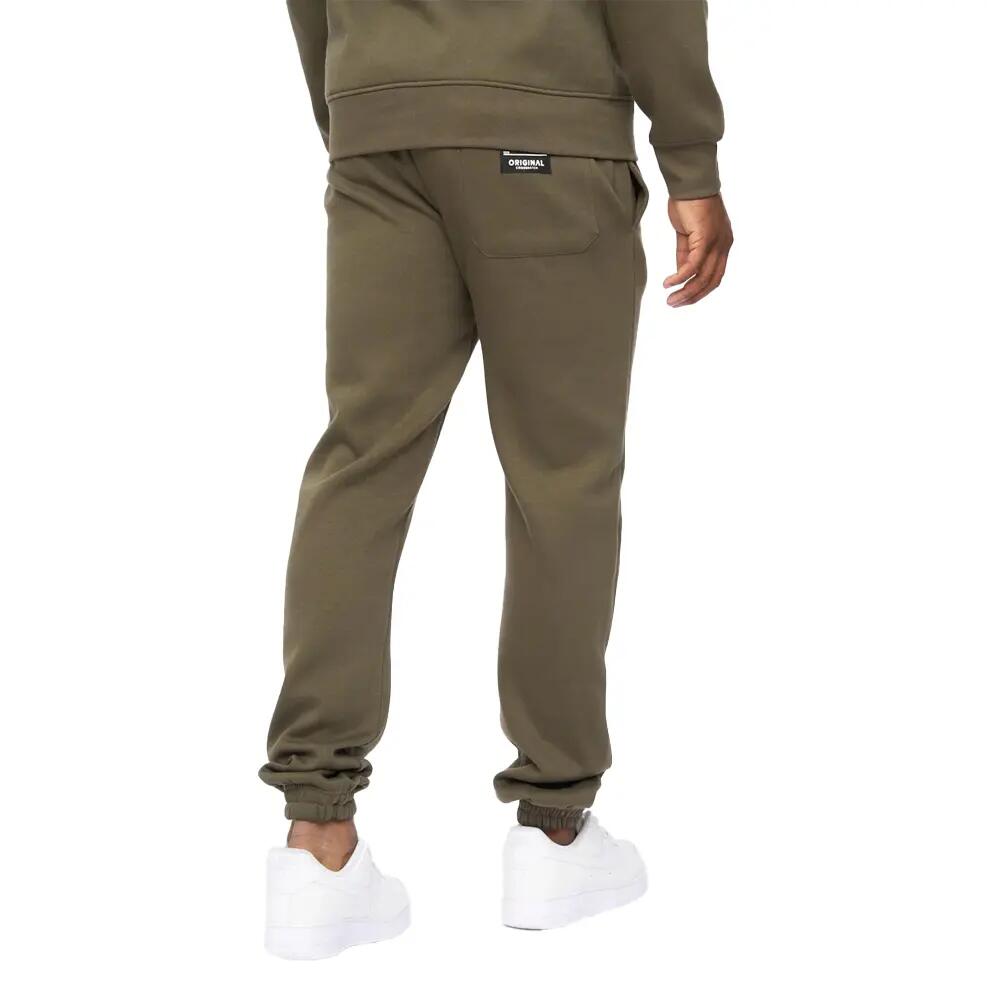 Mens Jamals Jogging Bottoms (Dark Olive) 2/3