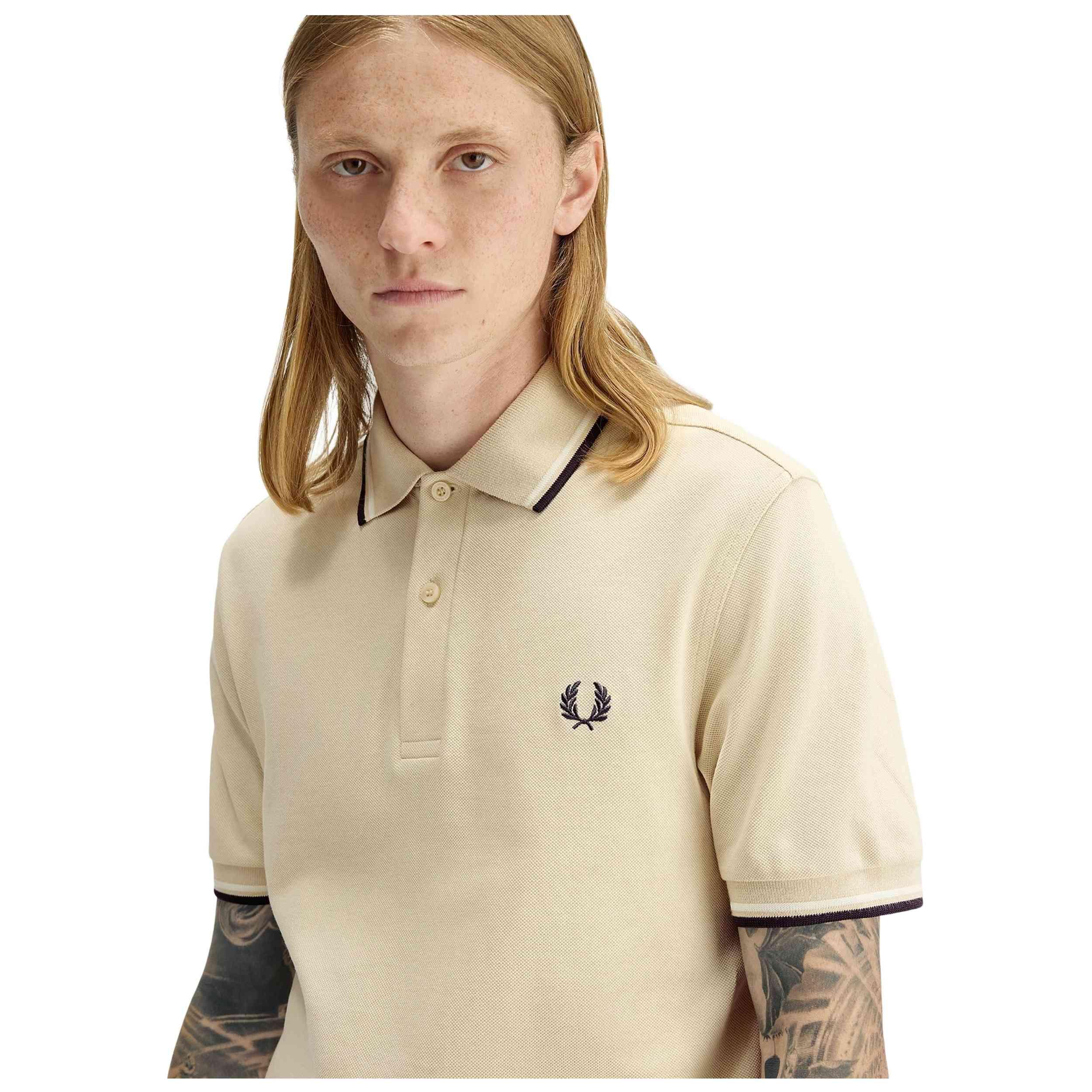 Polo a maniche corte Fred perry modello M3600-12B-S per uomini 4/5