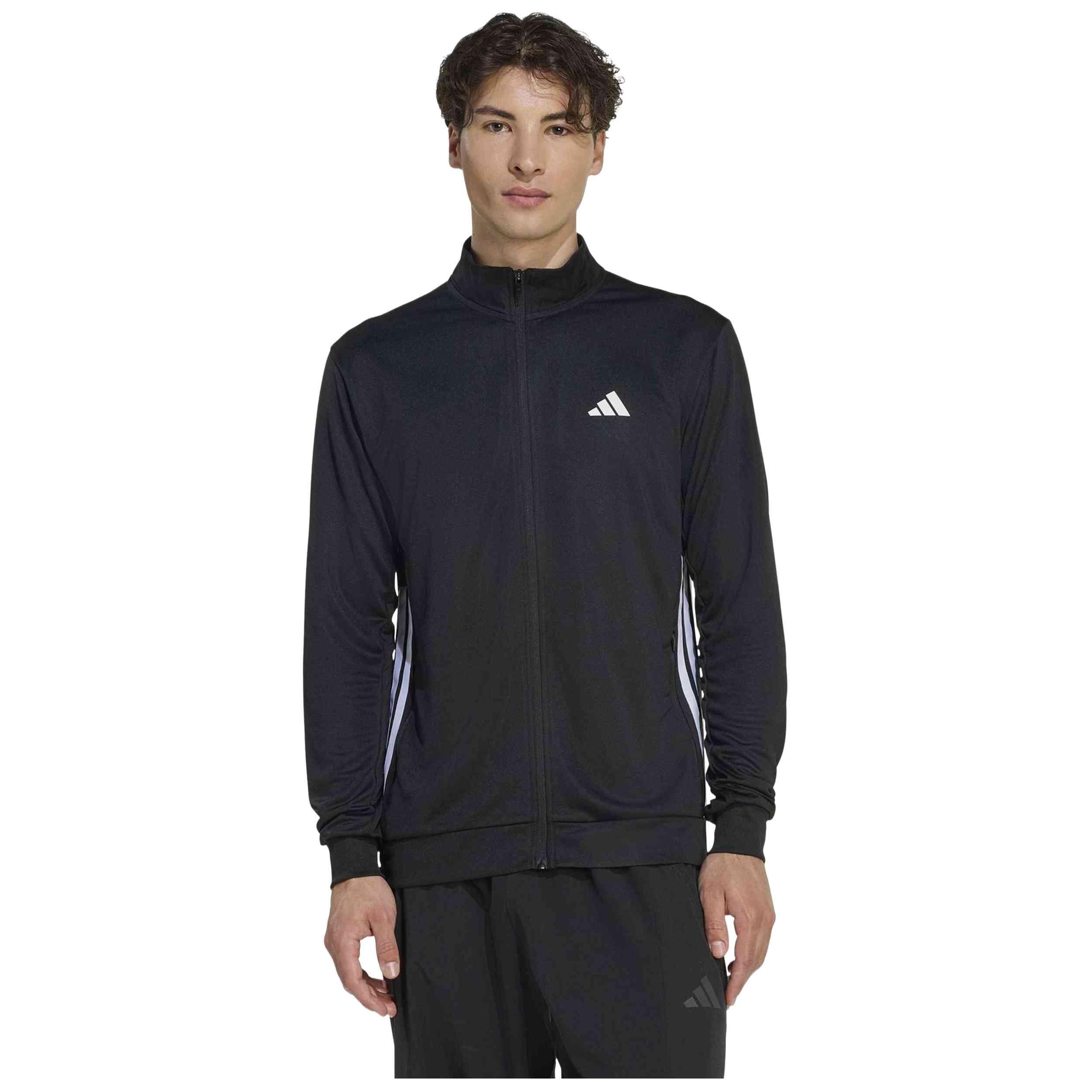 Felpa Adidas modello Sudadera adidas Workout Essentials All-Set negro per uomini 2/5
