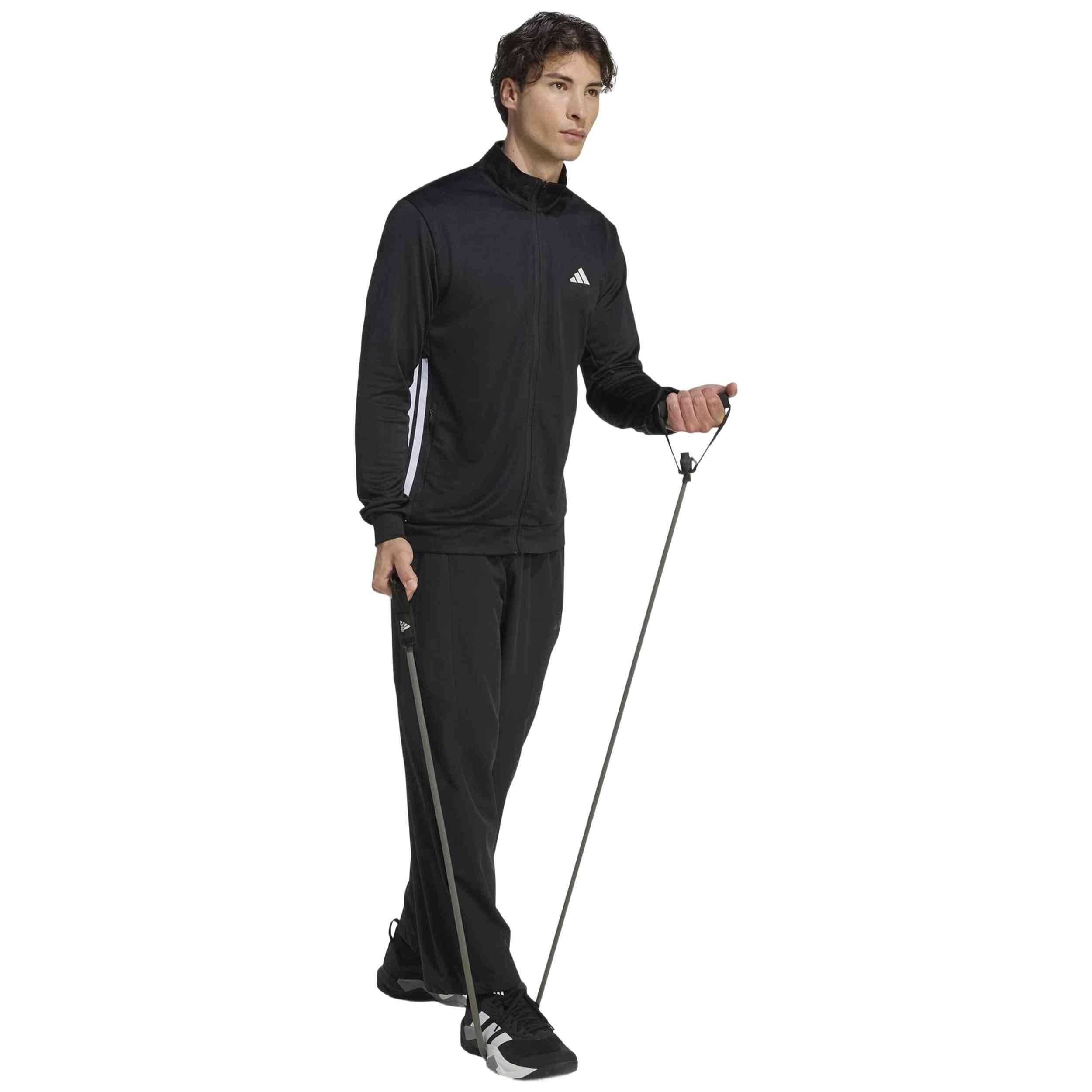 Felpa Adidas modello Sudadera adidas Workout Essentials All-Set negro per uomini 4/5