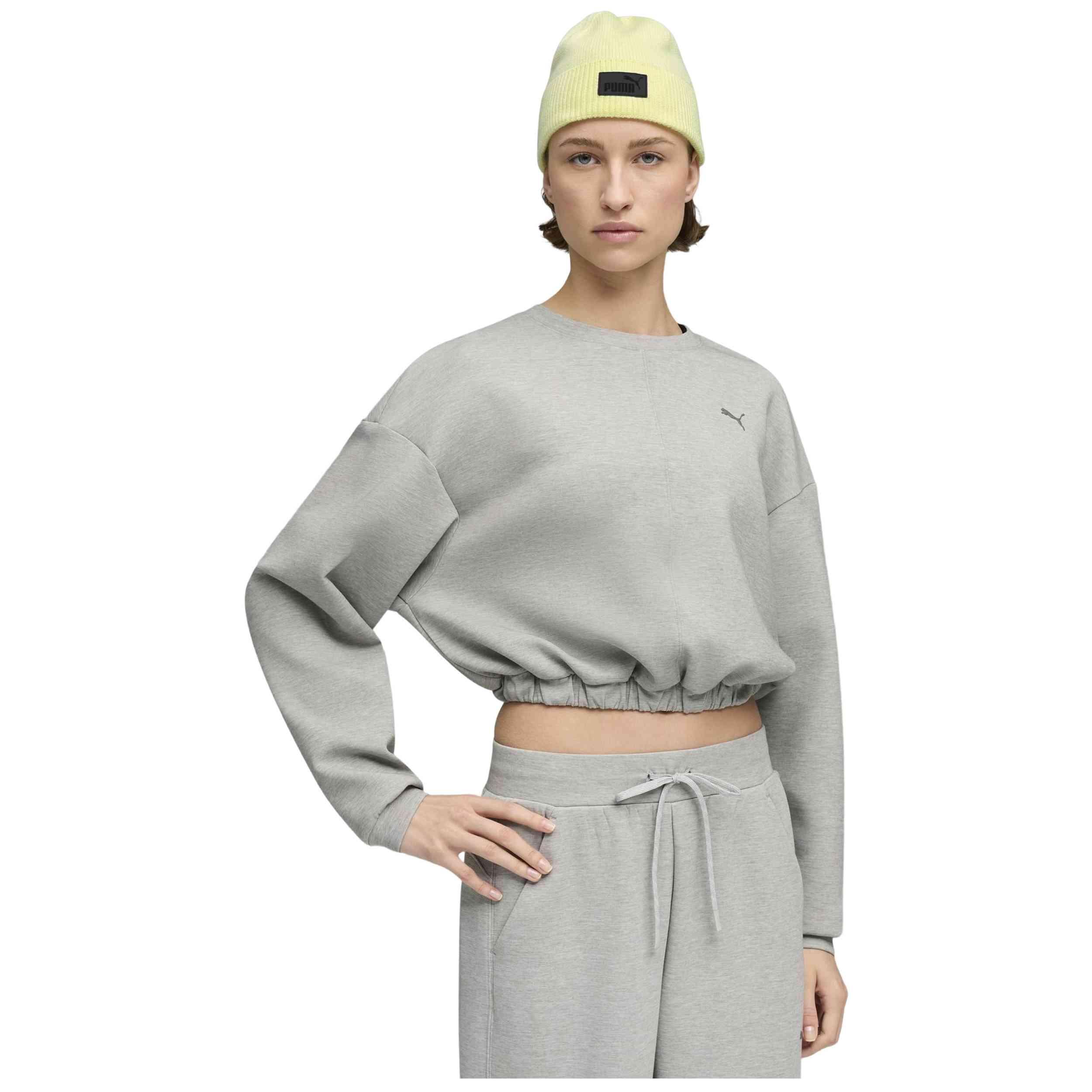 Camisola Puma modelo Sudadera Puma Cloudspun gris mujer para mulheres 4/5
