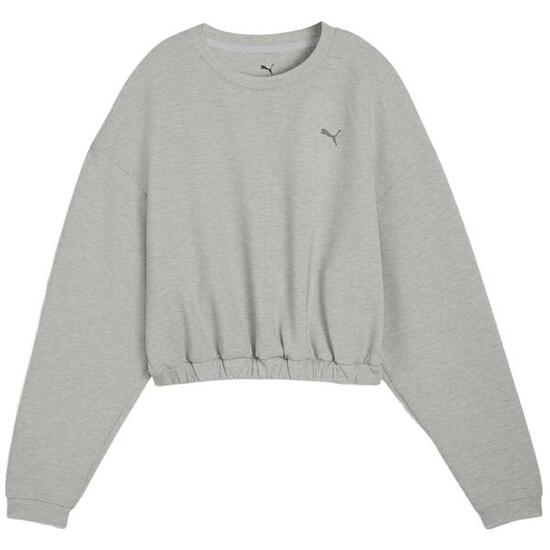 Sweat Puma modèle Sudadera Puma Cloudspun gris mujer pour femmes