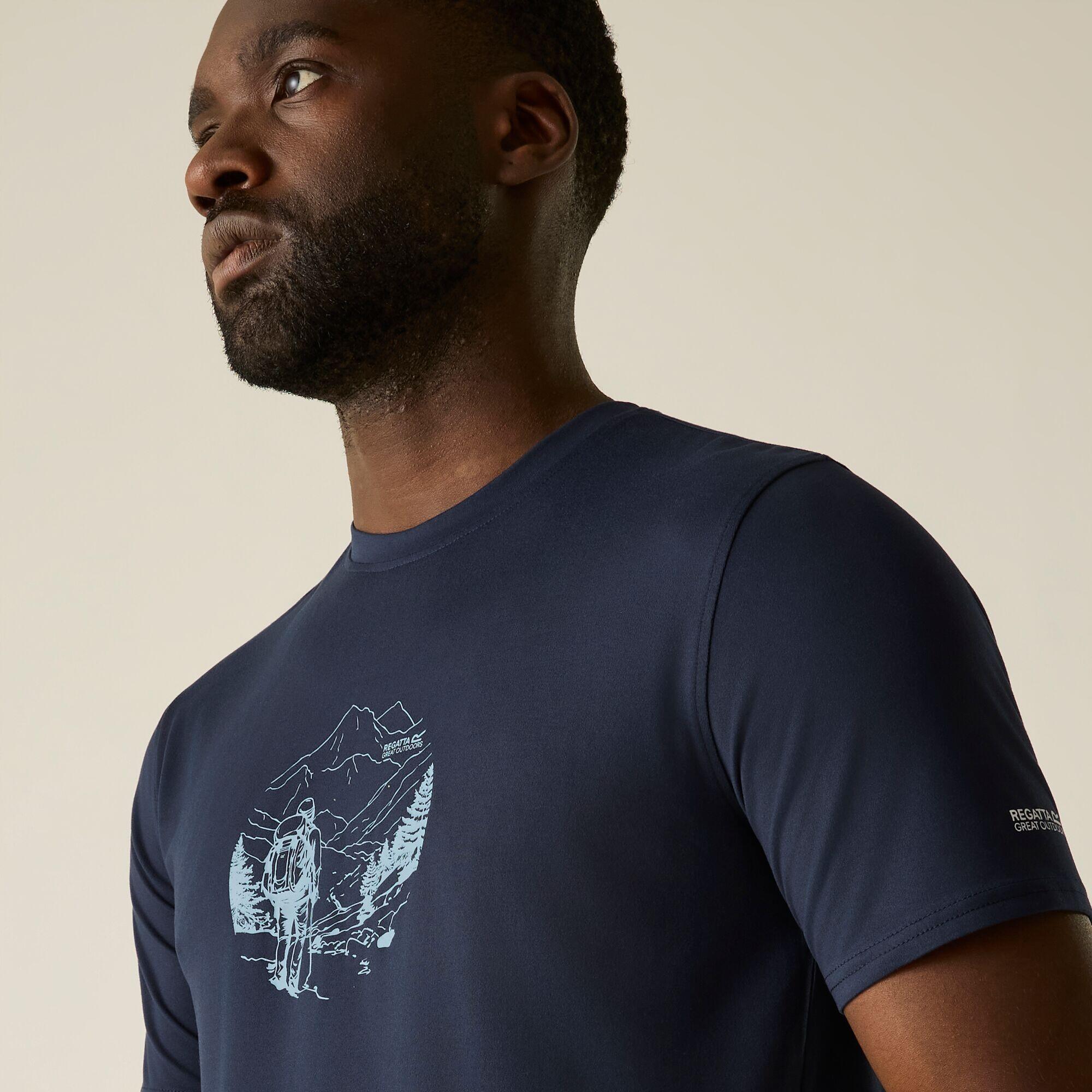 Tee Shirt Randonnée Homme Regatta "Fingal Stretch" M Bleu 3/7