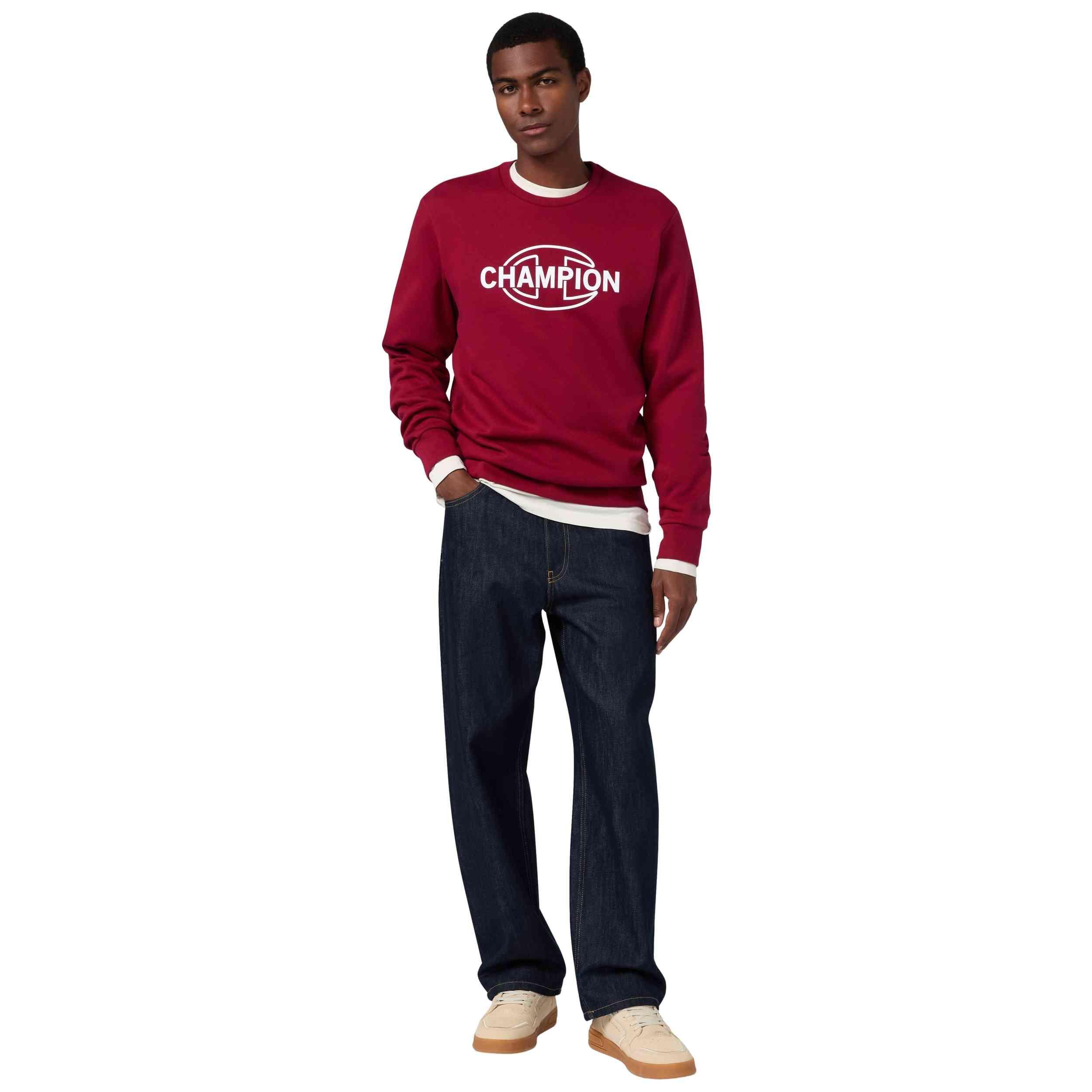 Felpa con cappuccio Champion modello Crewneck Sweatshirt per uomini 2/5
