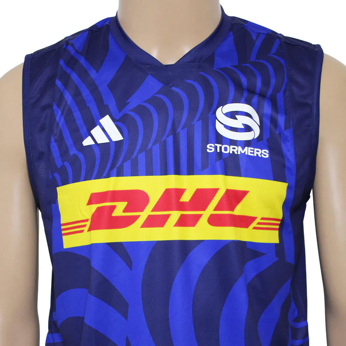 Canotta da Allenamento Adidas Stormers Blu e Blu Navy 3/4