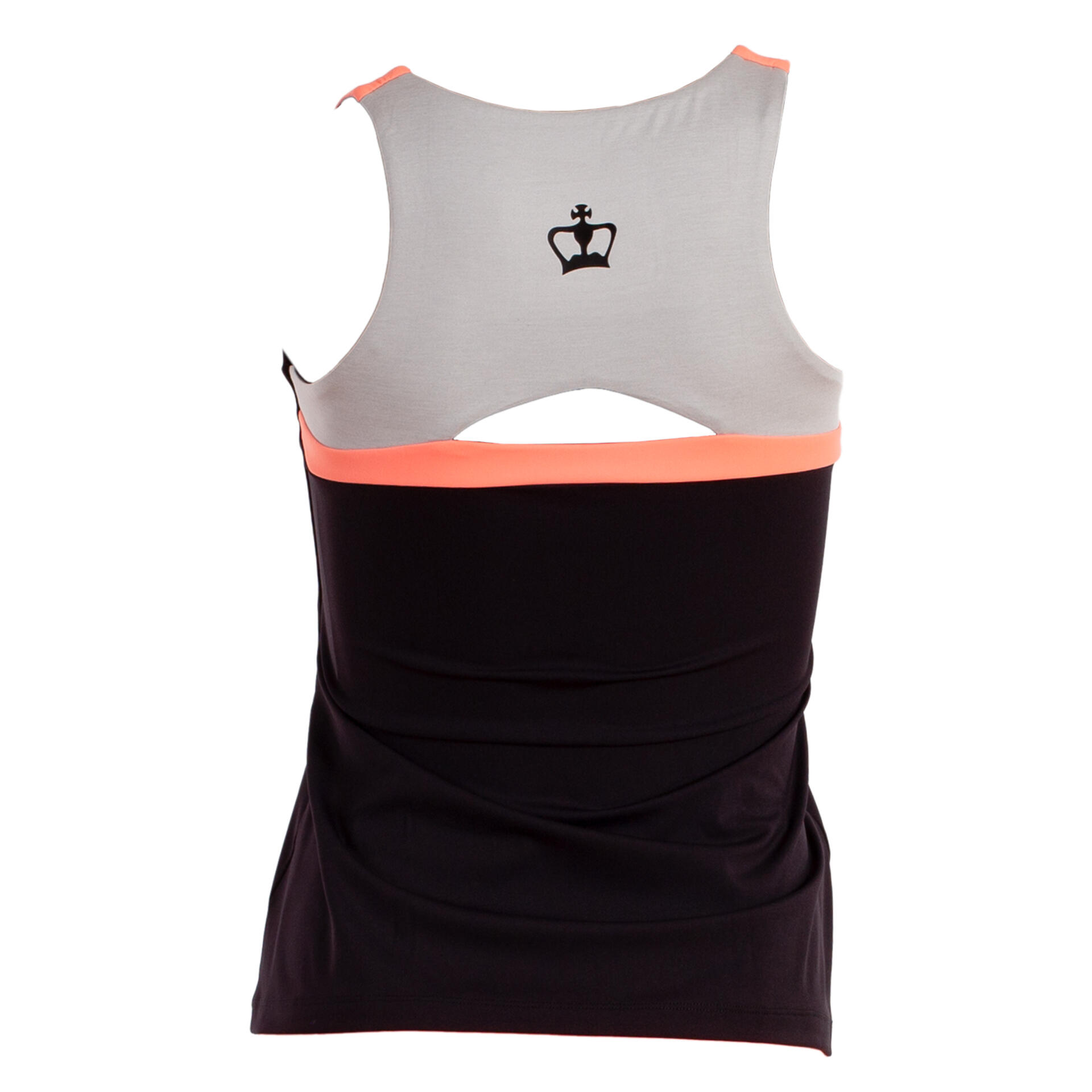 Femme Padel Tennis T-Shirt Léger Respirant Ouverture Dos Naxos Noir 3/5