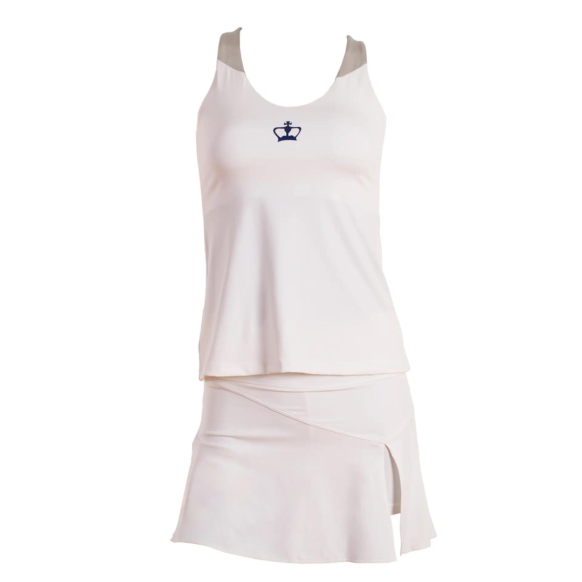 Femme Padel Tennis T-Shirt Léger Respirant Ouverture Dos Naxos Blanc 2/7