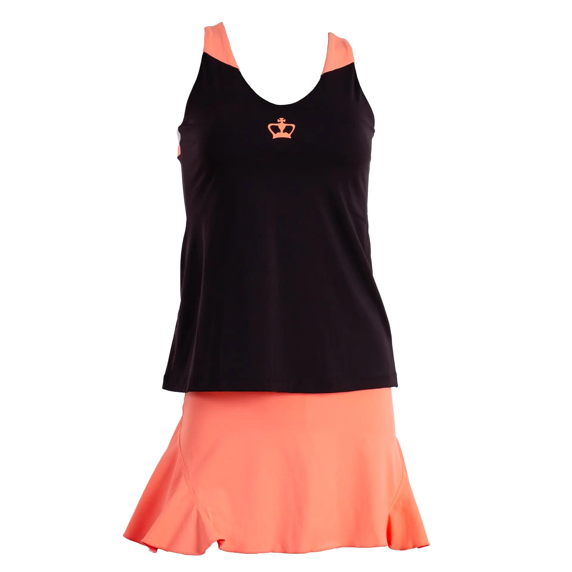 Dames Padel Tennis Shirt Licht Ademend Rugopening Naxos Zwart 5/5