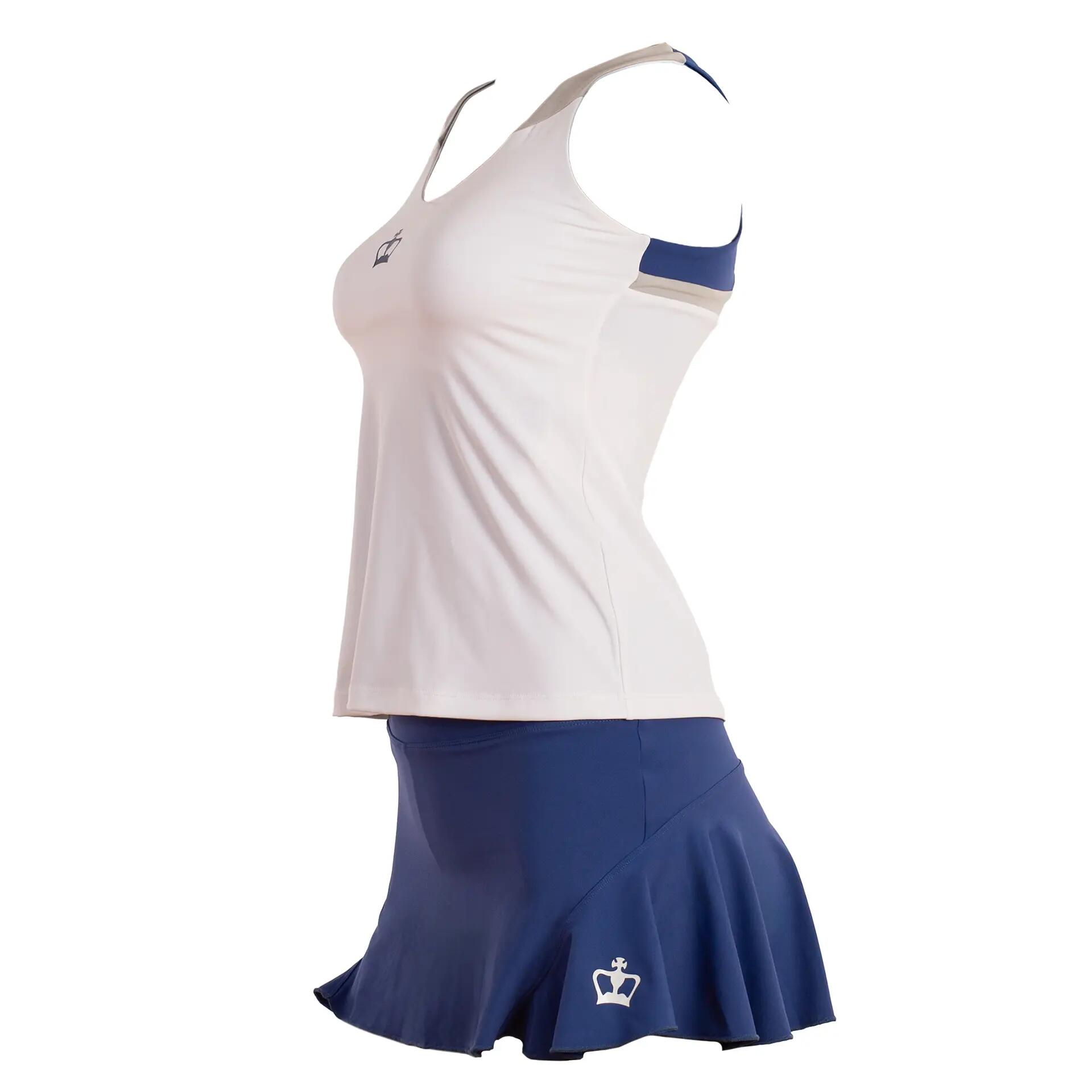 Femme Padel Tennis T-Shirt Léger Respirant Ouverture Dos Naxos Blanc 5/7