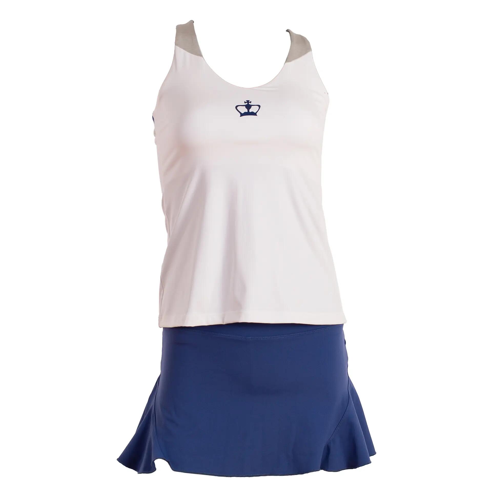 Femme Padel Tennis T-Shirt Léger Respirant Ouverture Dos Naxos Blanc 4/7