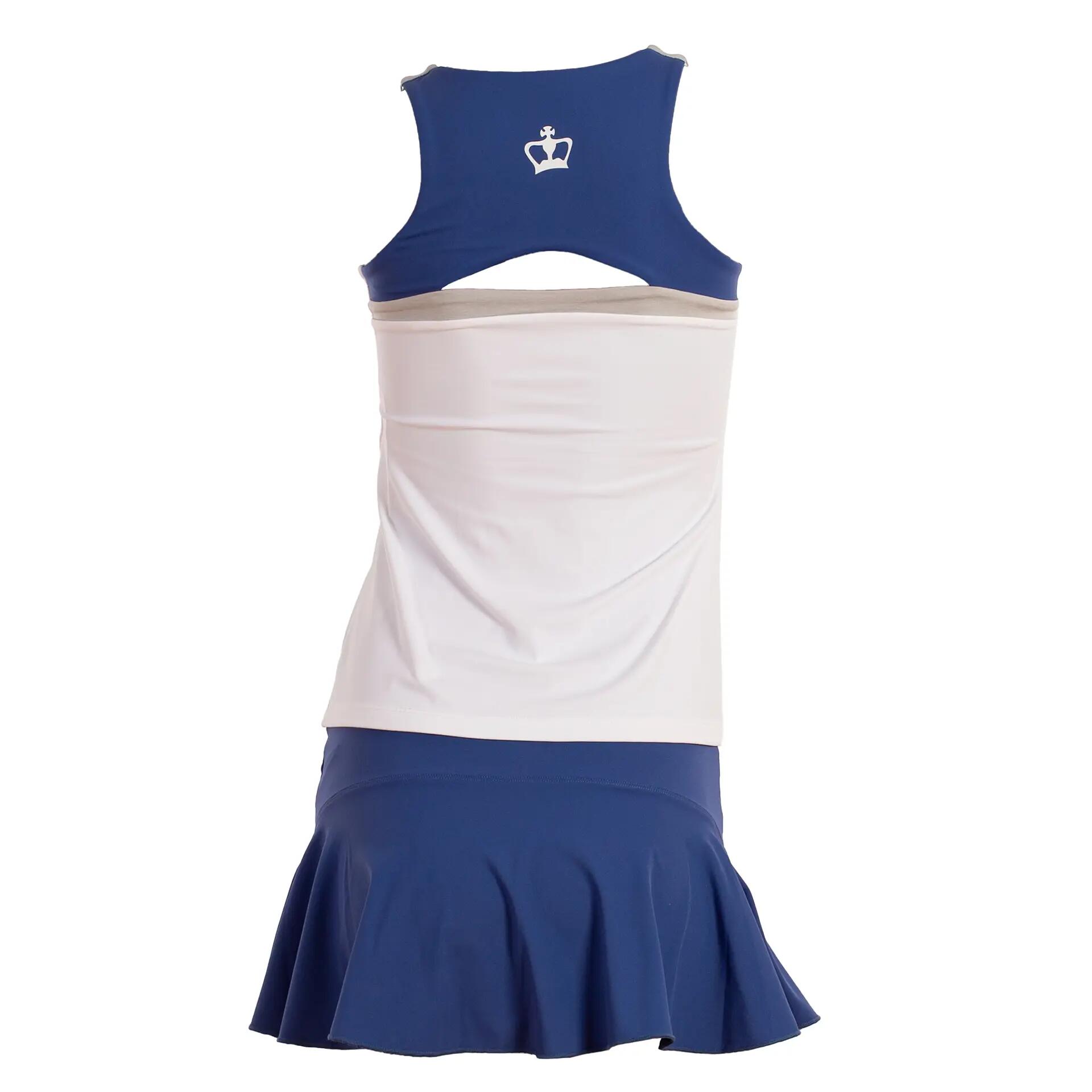 Femme Padel Tennis T-Shirt Léger Respirant Ouverture Dos Naxos Blanc 6/7