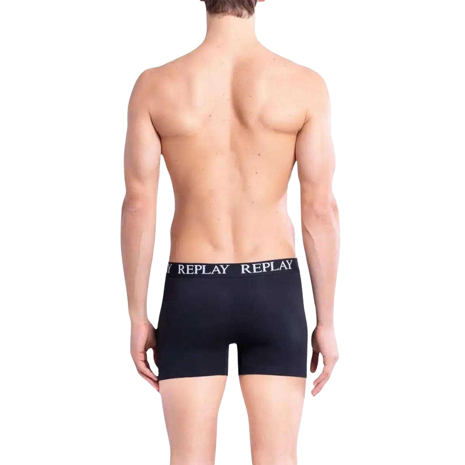 Heren Boxershort met Gestikt Gulpdetail Logo (Set van 3) (Zwart) 2/3