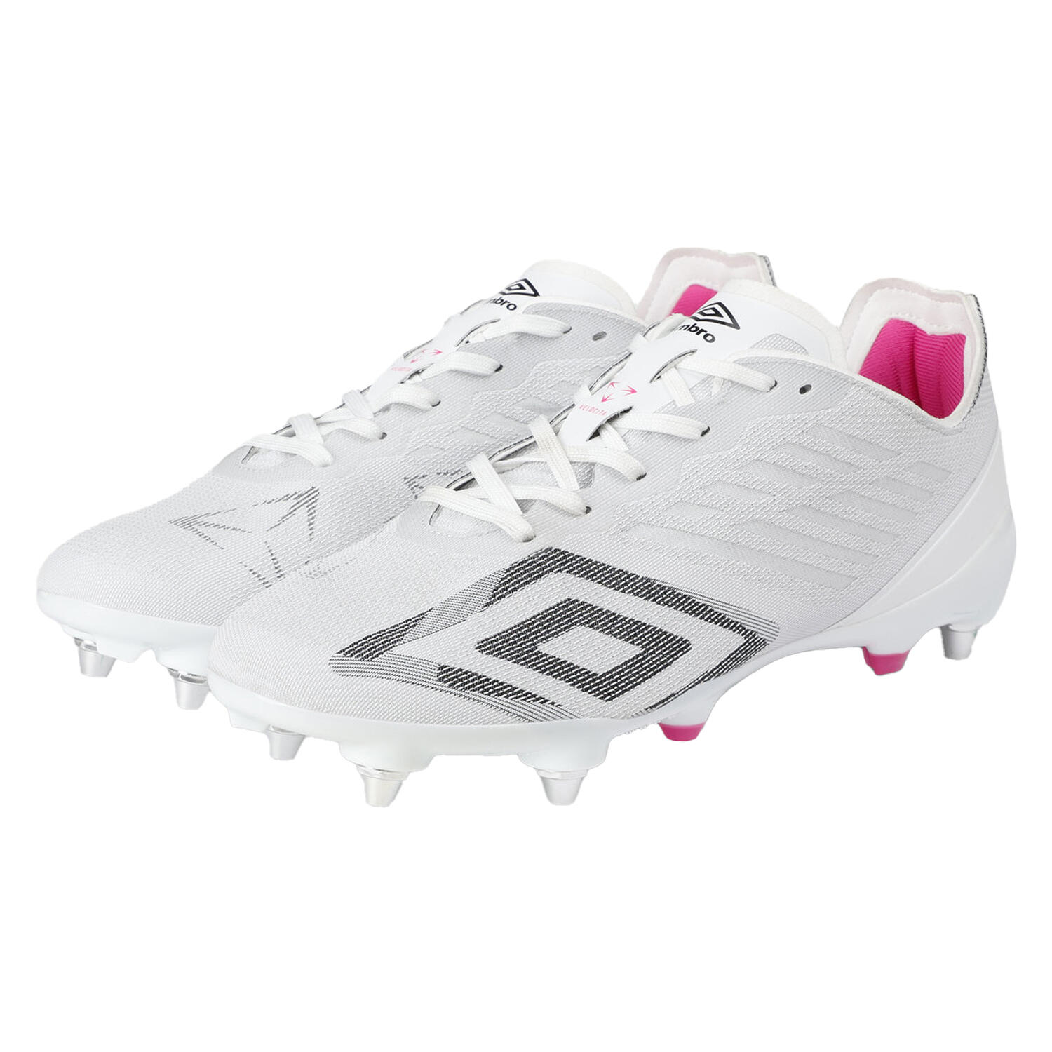 Mens Velocita Decima Pro Soft Ground Football Boots (White/Black/Pink Glow) 4/4