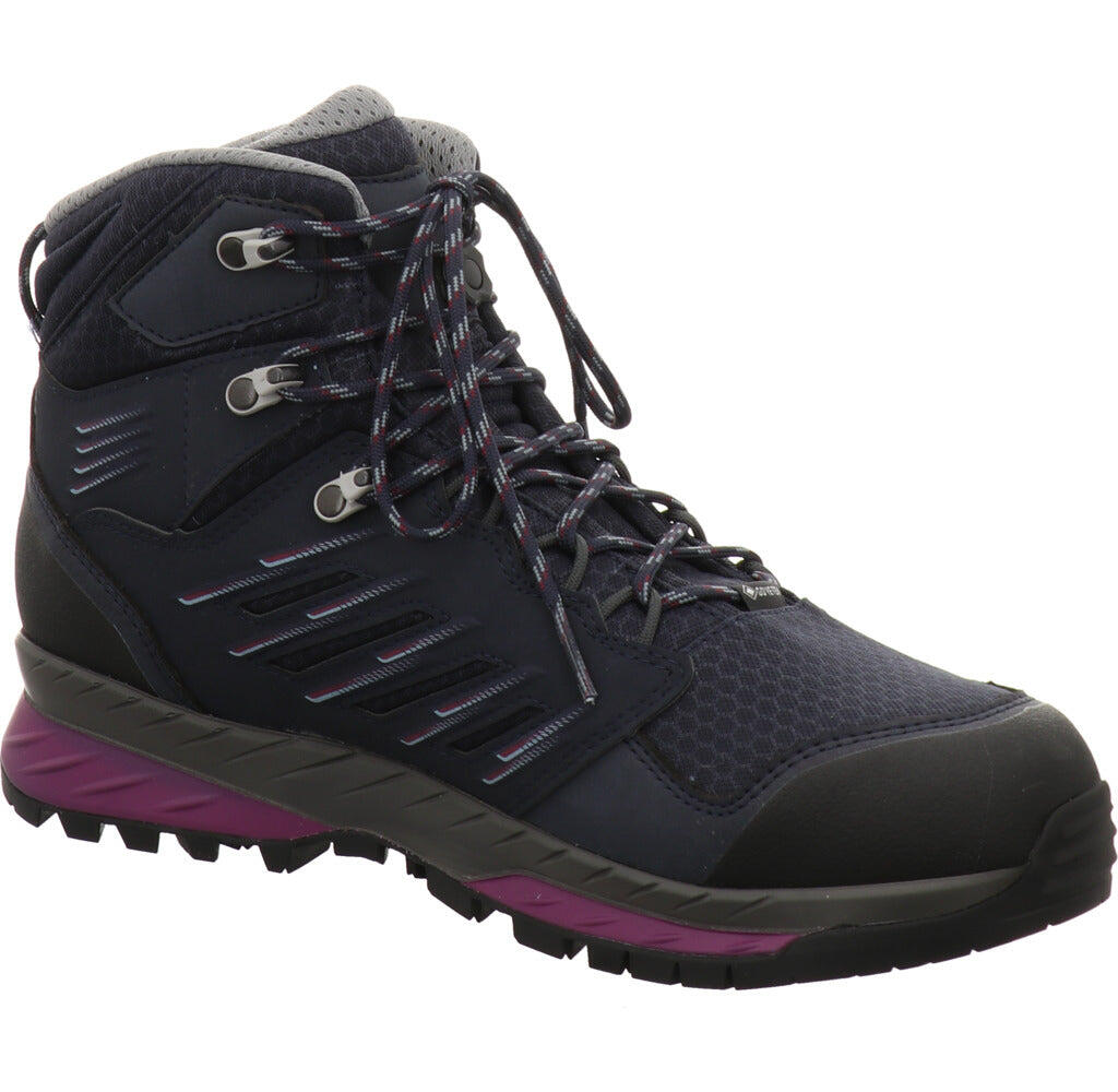 LOWA Damen Trek EVO GTX Mid Lady Wanderschuh Echtleder in blau 2/5