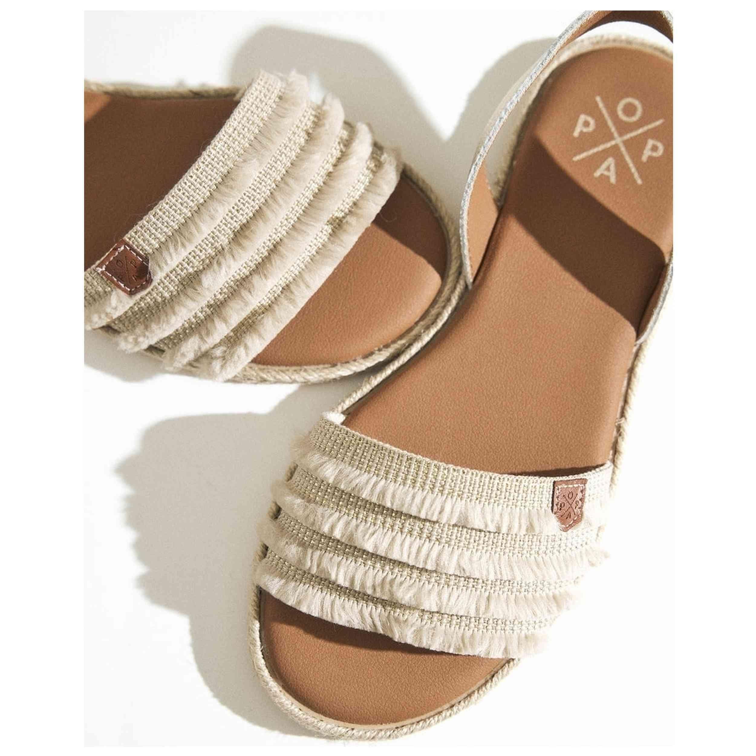 Sandales Popa modèle JUNCAL FLECOS ORO pour femmes 5/5