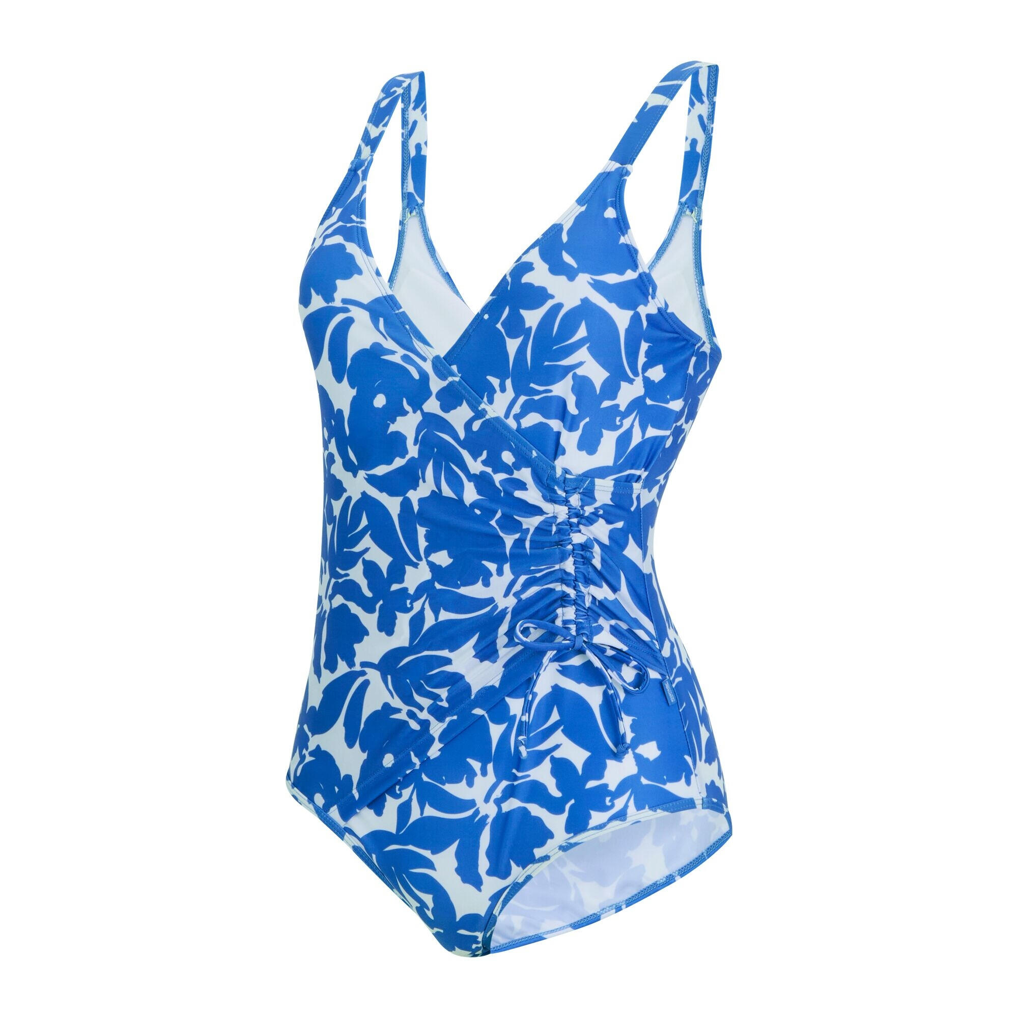 Maillot De Bain 1 Pièce Motif/style Floral BAYLENNE Femme (Bleu) 3/5