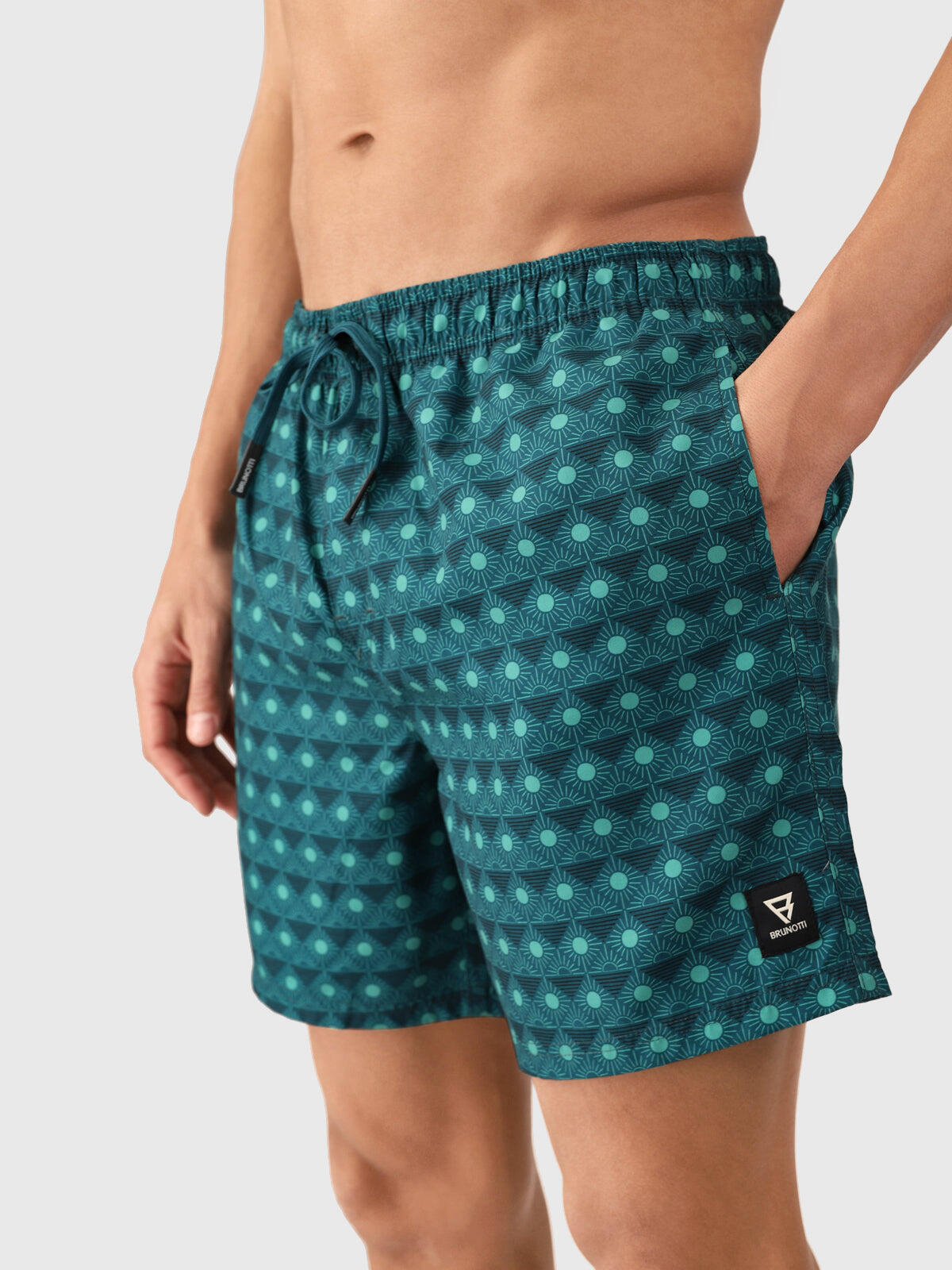Cester-Mini Heren Swim Shorts Watersport 4-Way Stretch Fast drying Fuel Green 6/6