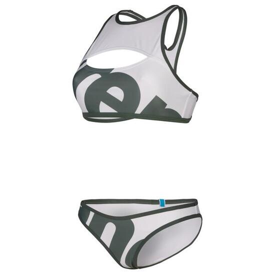 ARENA W Arena Logo Brassiere Bikini Racer Back - sage multi/white/sage