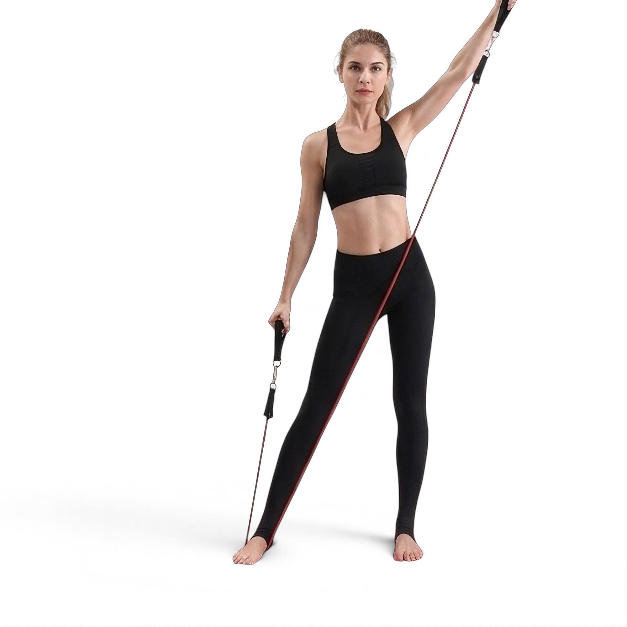 Kit Allenamento con Barra ed Elastici Fitness 5-75 kg - Set Completo Total Body 5/6