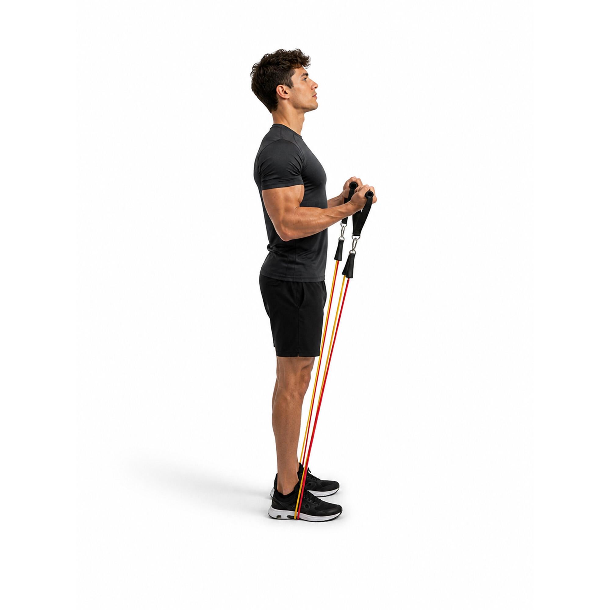 Kit Allenamento con Barra ed Elastici Fitness 5-75 kg - Set Completo Total Body 4/6