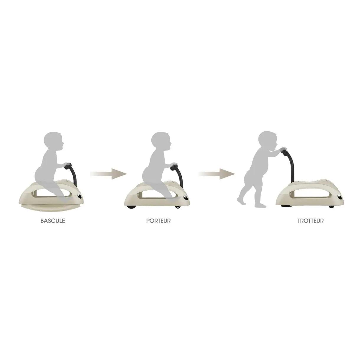 Porteur évolutif WALK N' ROLL 3 EN 1 ECO pour bébé - Beige coconut 5/5