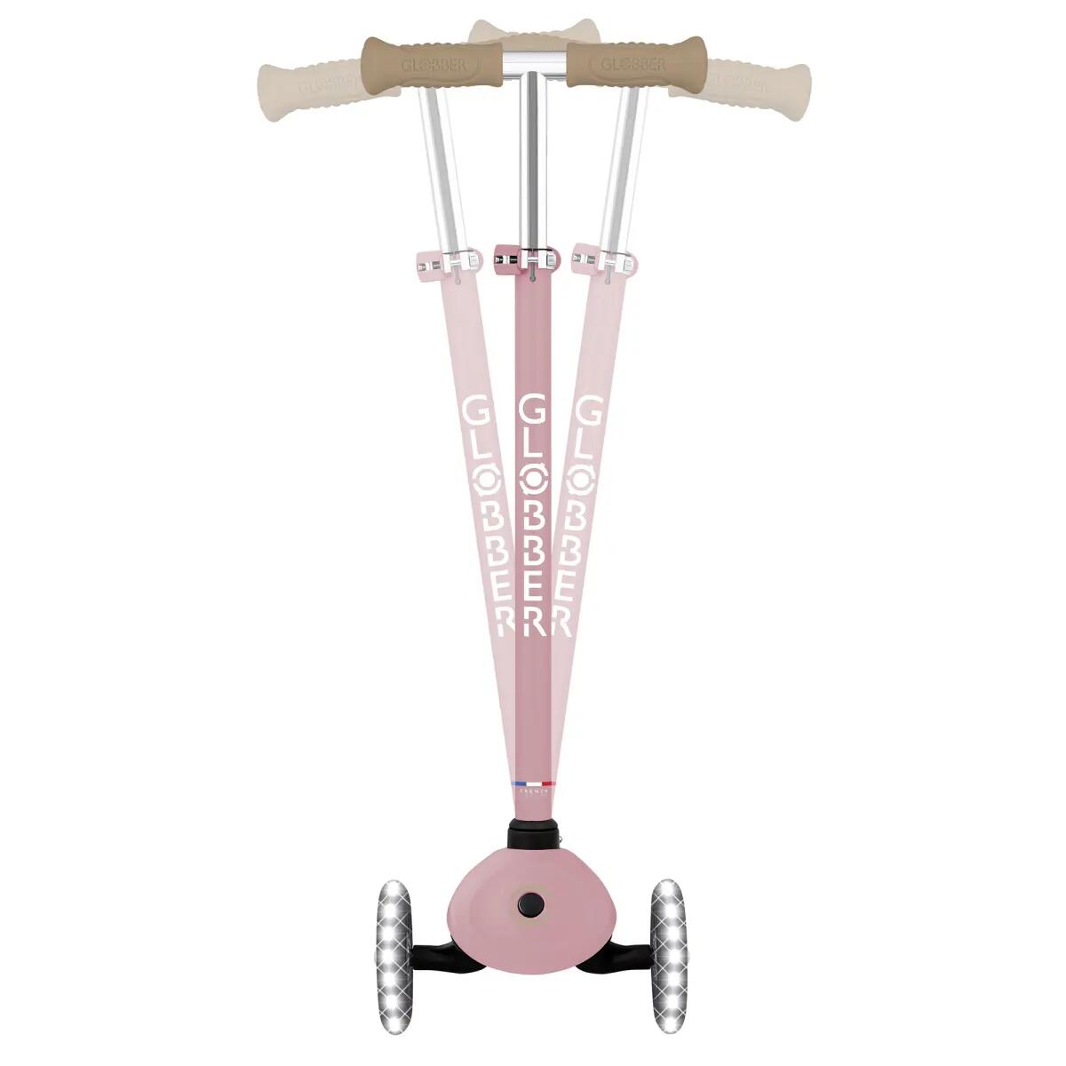 GLOBBER PRIMO SIGNATURE LIGHTS rosa, mit Leuchtrollen 5/7