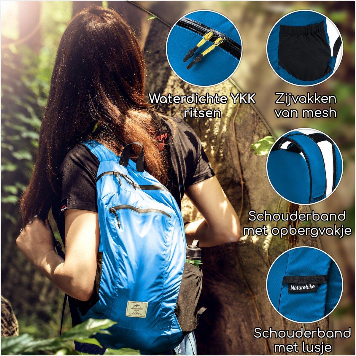 Yunyan ultralichte opvouwbare rugzak 25L blauw 6/7