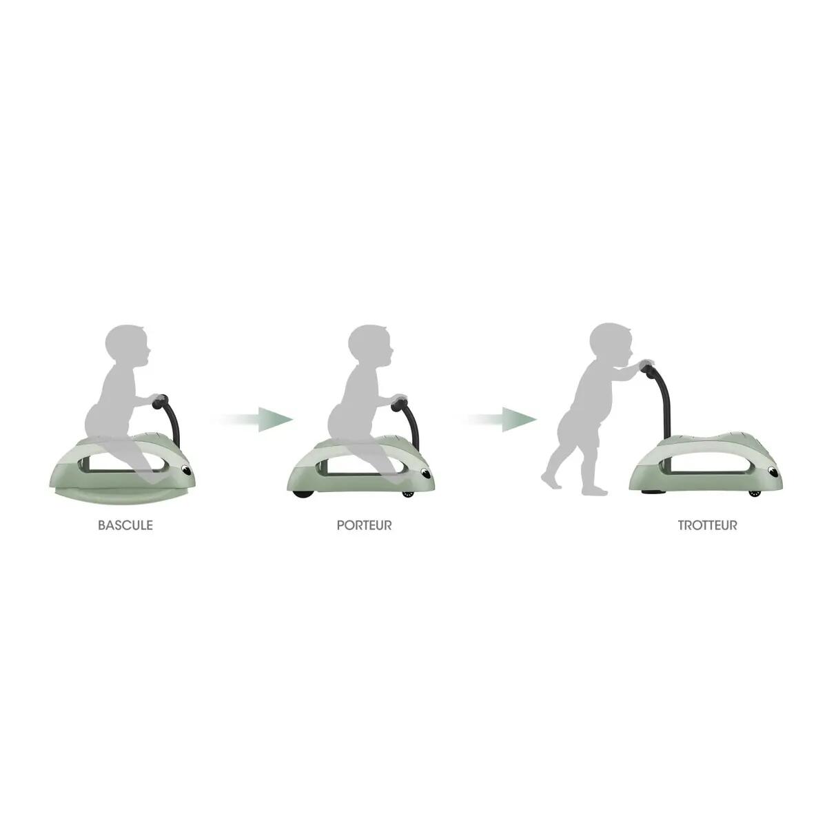 Porteur évolutif WALK N' ROLL 3 EN 1 ECO pour bébé - Vert Pistache 5/5