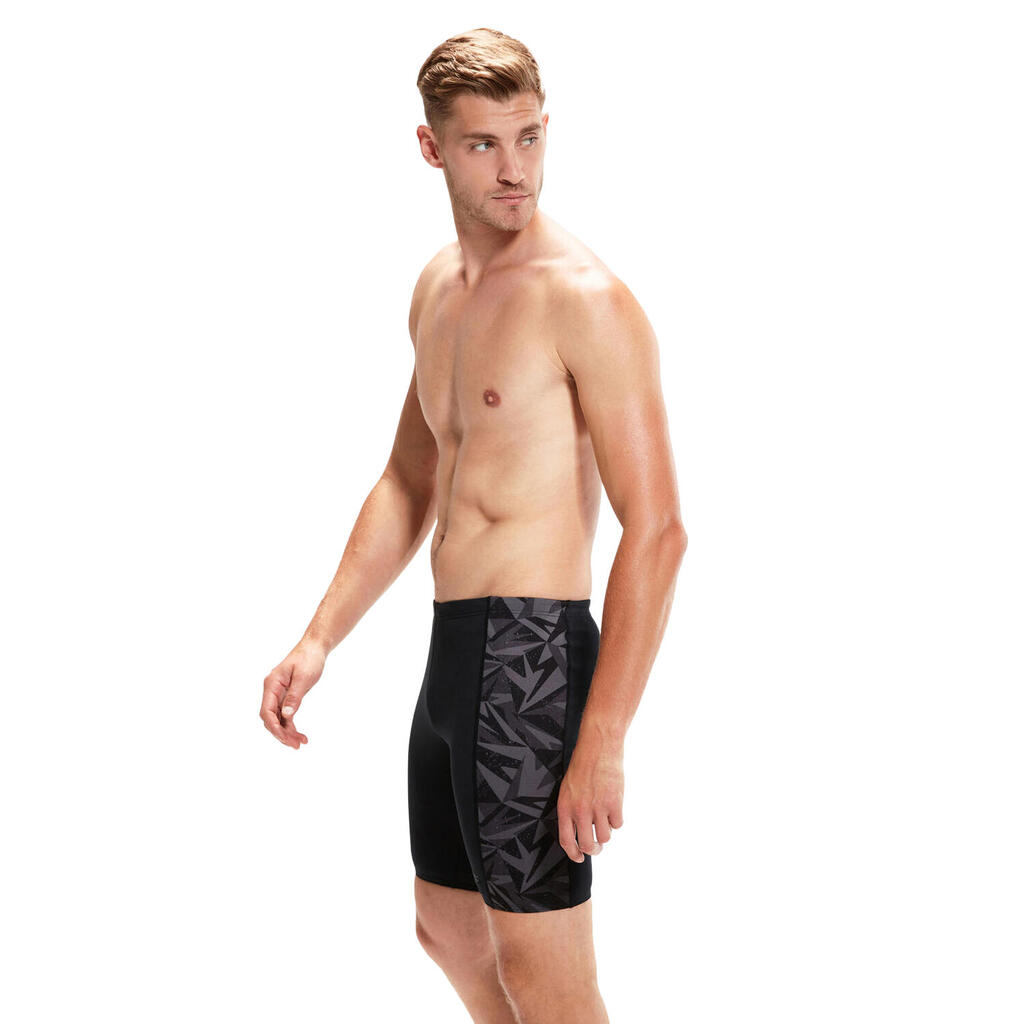 Mens Hyperboom Panel Endurance+ Swim Shorts (Black/Oxid Grey)