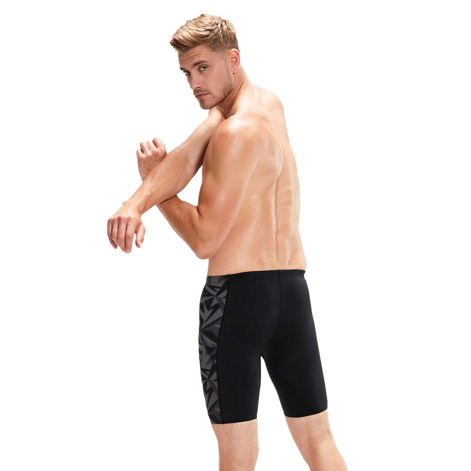 Short De Bain HYPERBOOM Homme (Noir / Gris Oxyde) 2/3