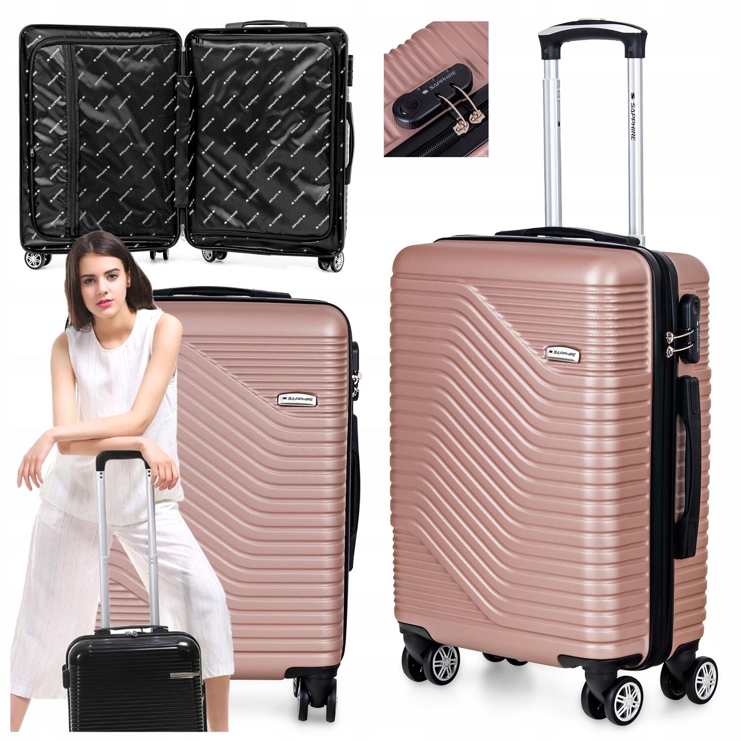 Walizka podróżna na kółkach Sapphire ST-140 DUO - średnia ABS 7/7