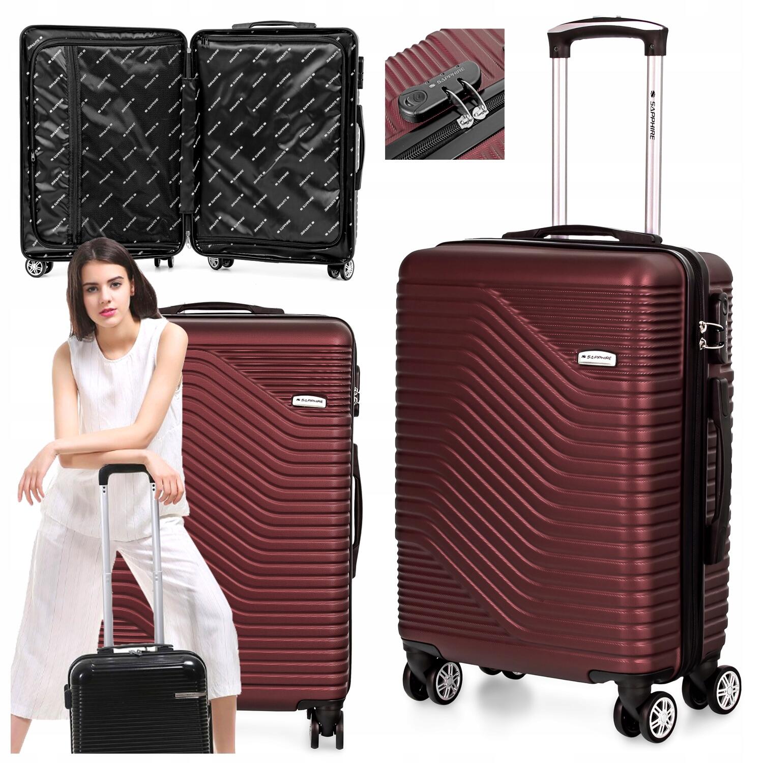 Walizka podróżna na kółkach Sapphire ST-140 DUO - kabinowa ABS 7/7