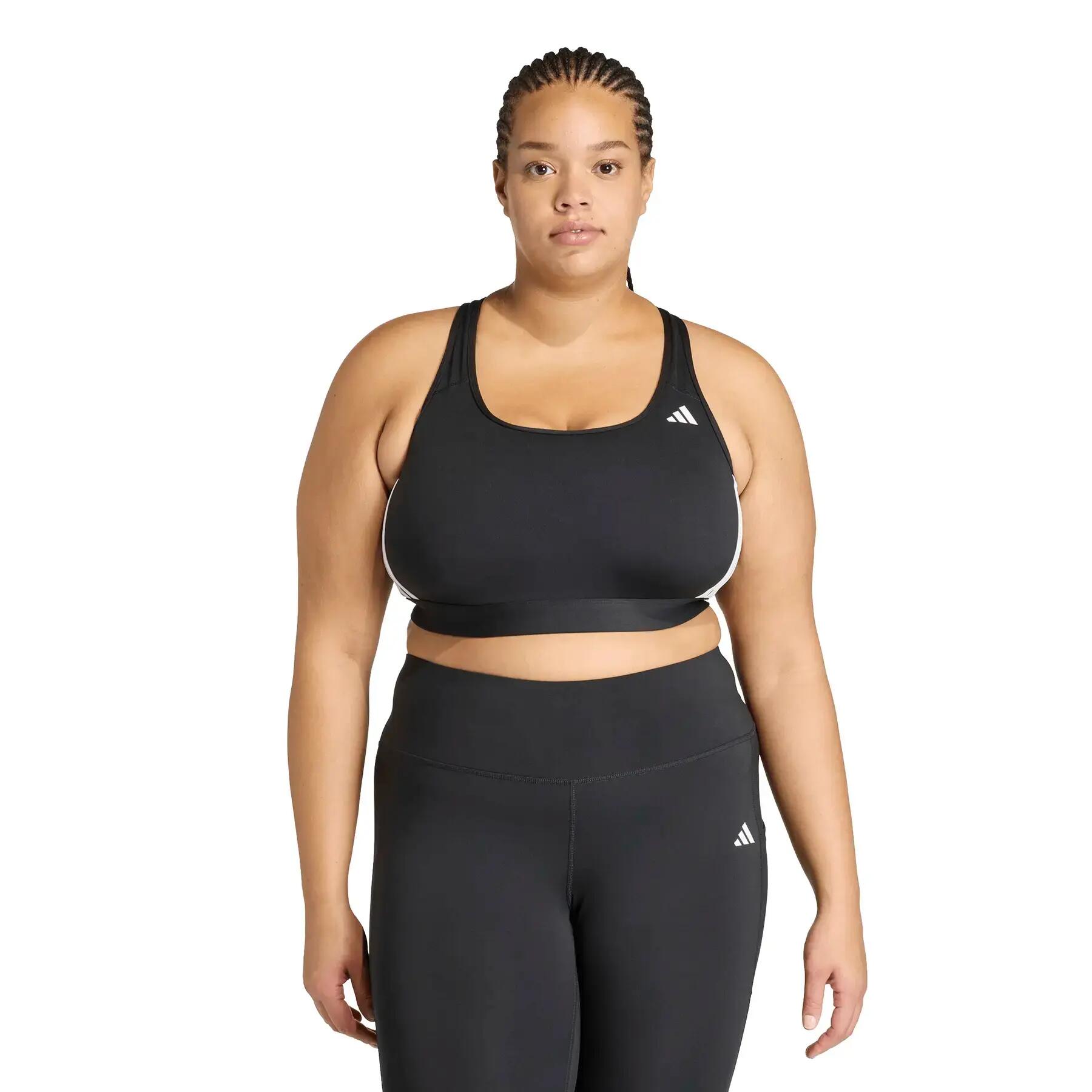 Sujetador de mujer adidas Essentials Workout 3-Stripes 1/4