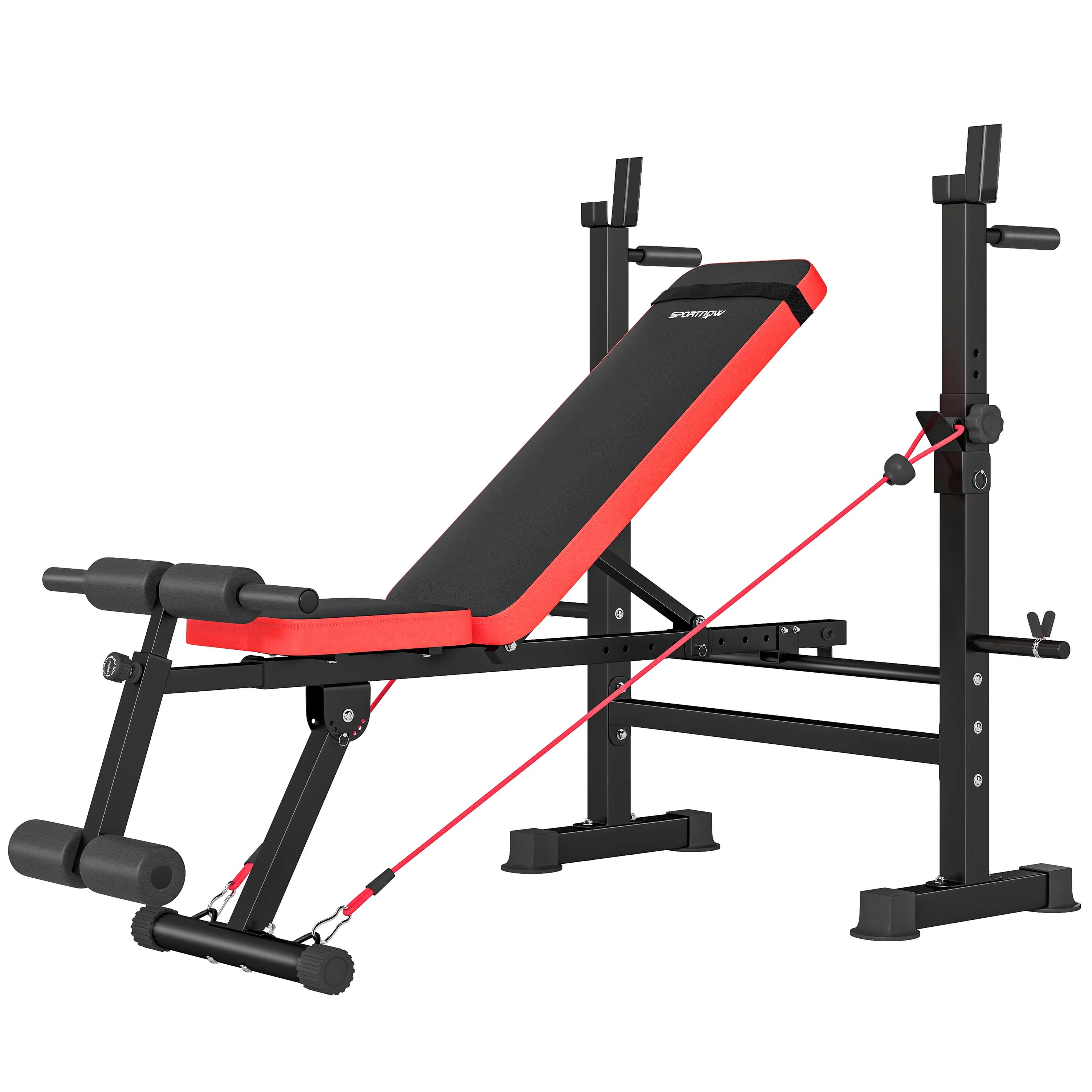 Banc de musculation réglable complet rouge noir 5/5