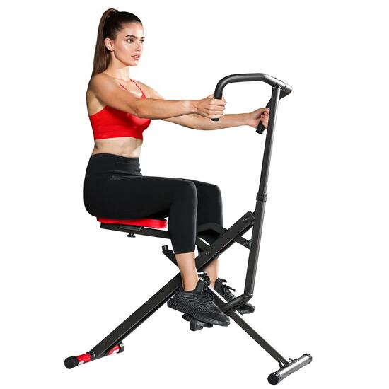 Machine à adominaux fitness pliable réglable rouge noir