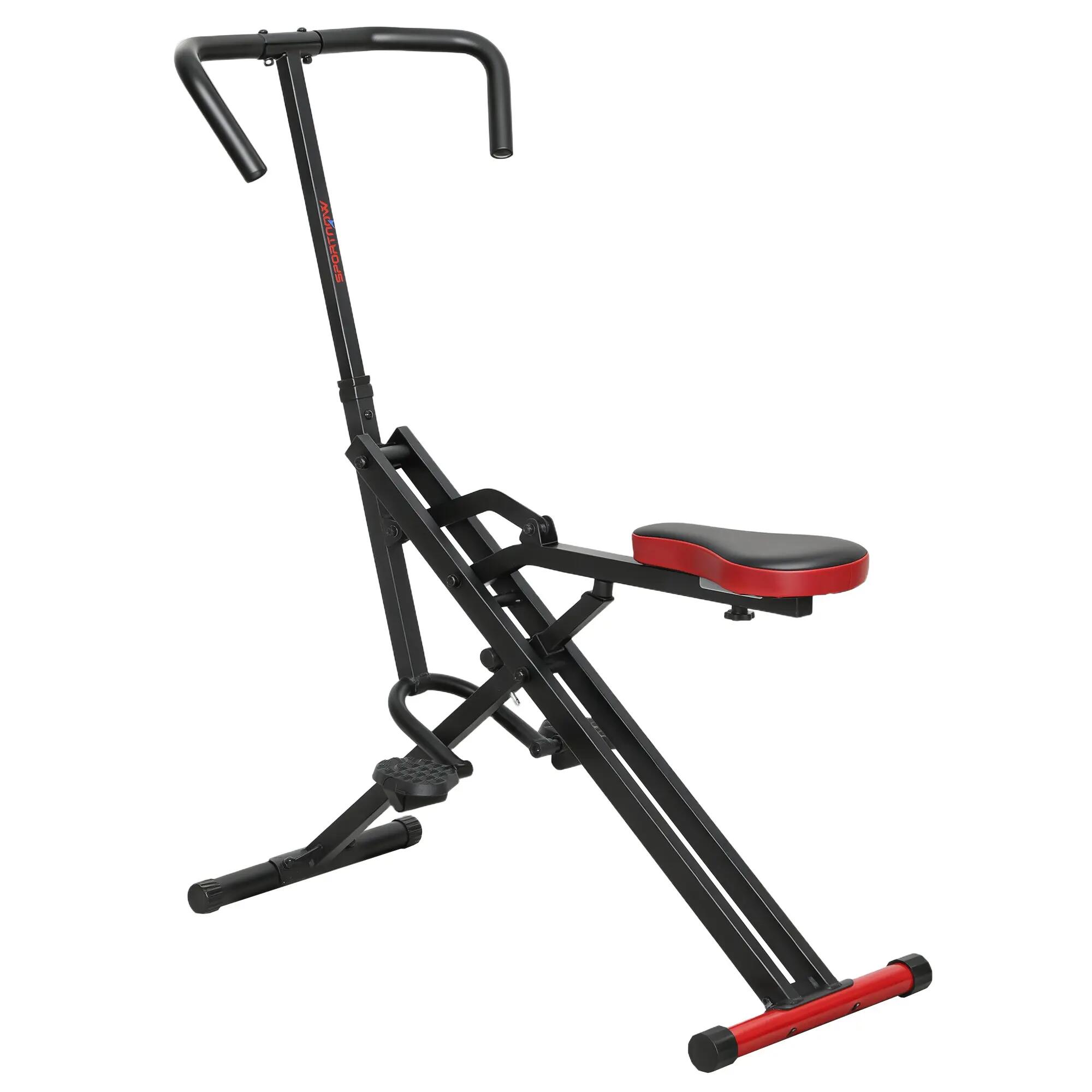 Machine à adominaux fitness pliable réglable rouge noir 5/5
