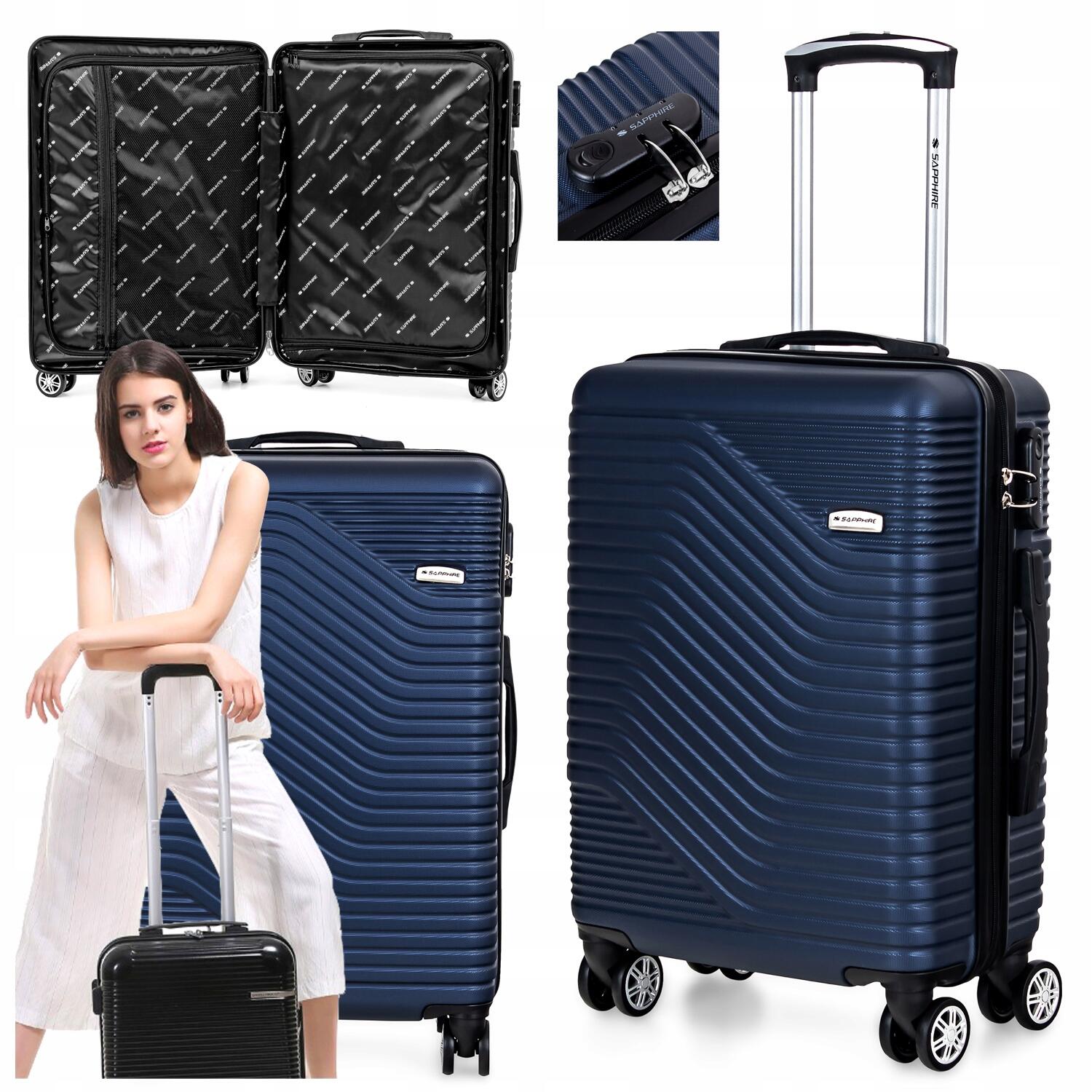 Walizka podróżna na kółkach Sapphire ST-140 DUO - kabinowa ABS 7/7