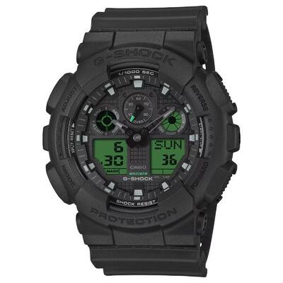 Casio analoog en digitaal horloge zwart/zwart ga-100beg-1aer