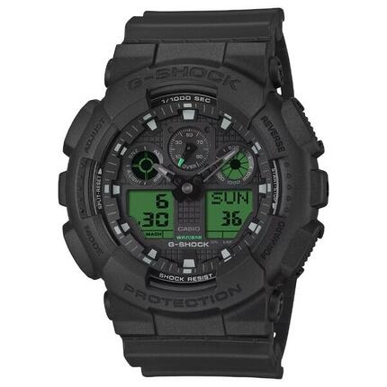 Casio Analoog En Digitaal Horloge Zwart/Zwart GA-100BEG-1AER