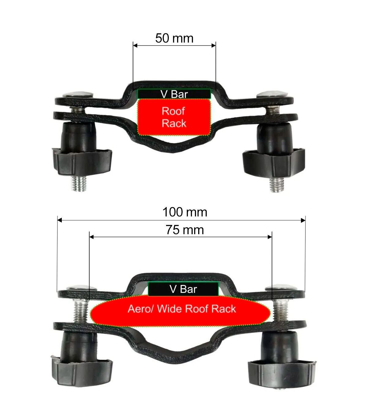 Suporte Caiaque V-Bar Rack | Porta-Caiaque Tejadilho Auto 4 Suportes 3/5