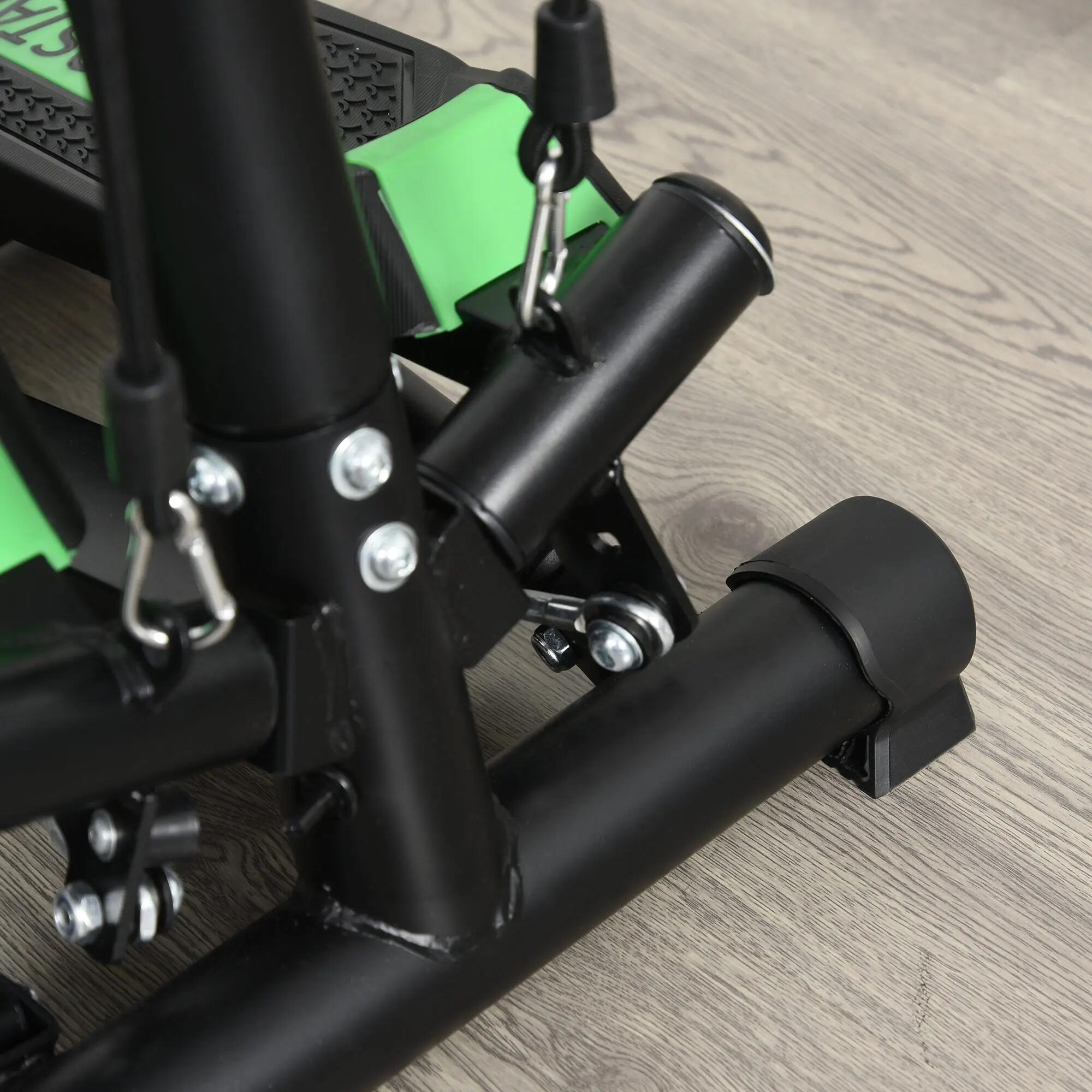 Mini stepper + guidon, extenseurs, compteur vert noir 4/5