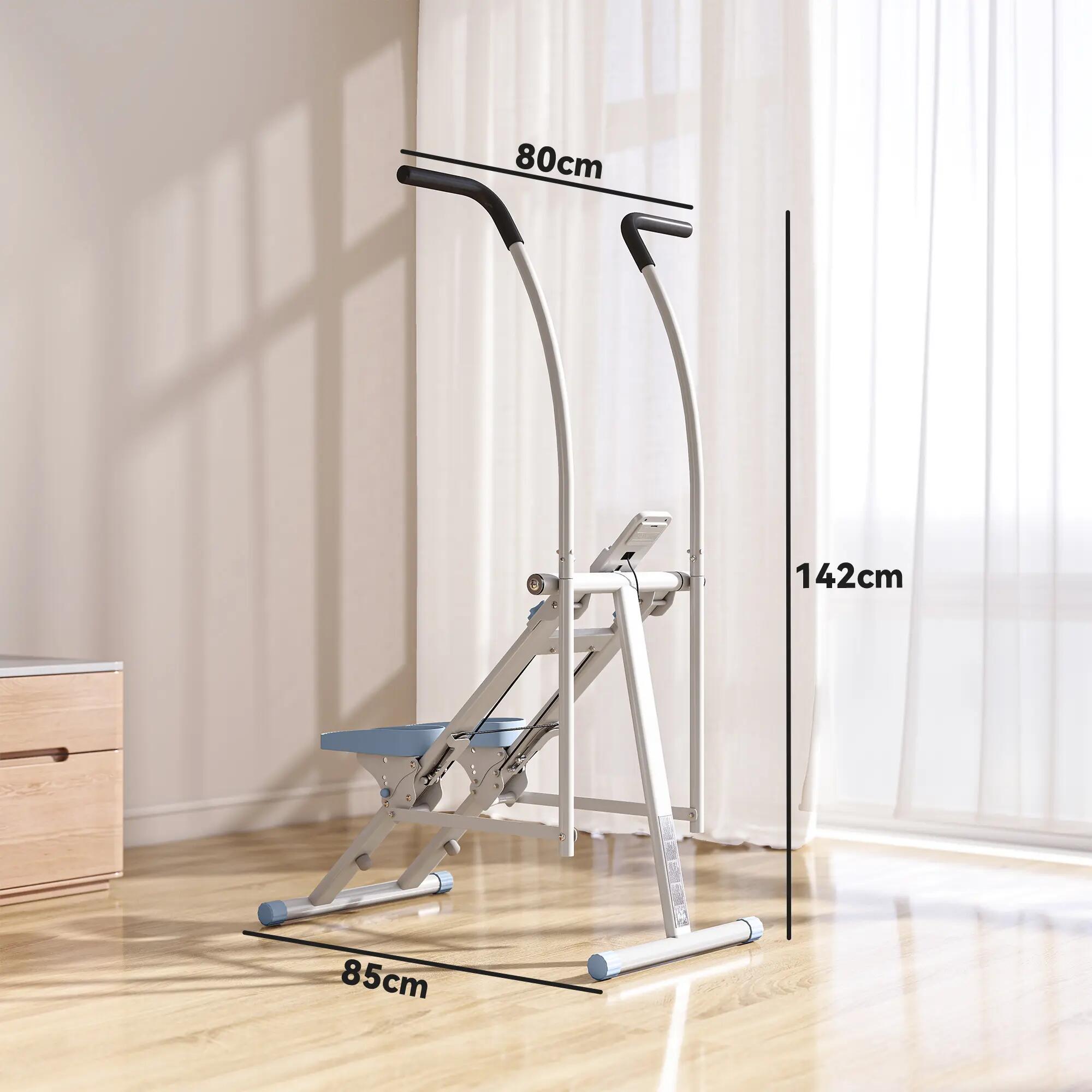 Stepper escalier climber pliable réglable bleu blanc 3/5