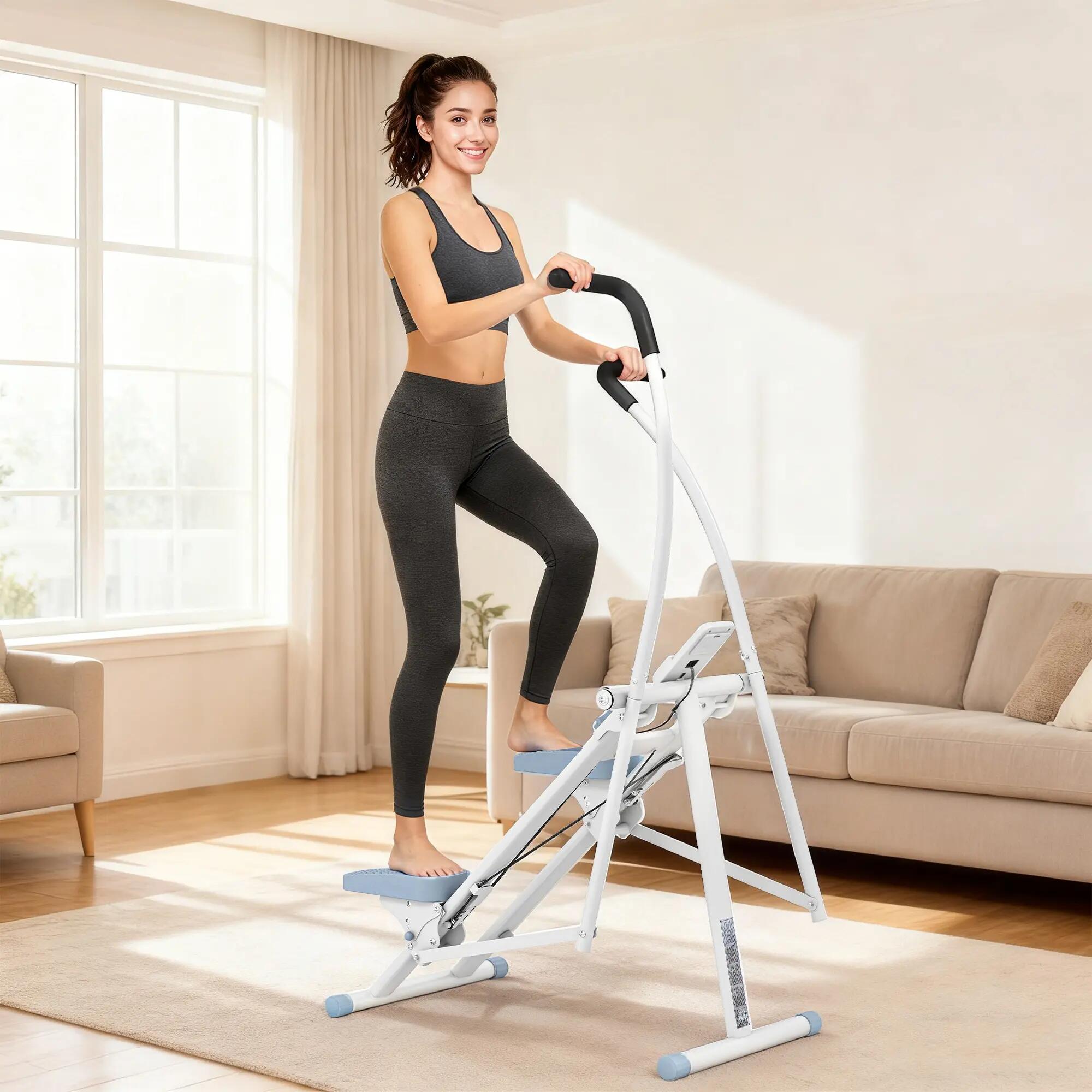 Stepper escalier climber pliable réglable bleu blanc 2/5