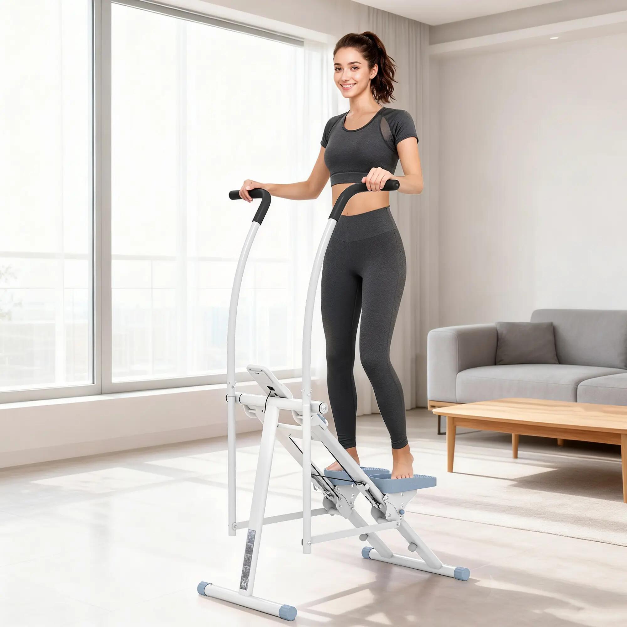 Stepper escalier climber pliable réglable bleu blanc 4/5