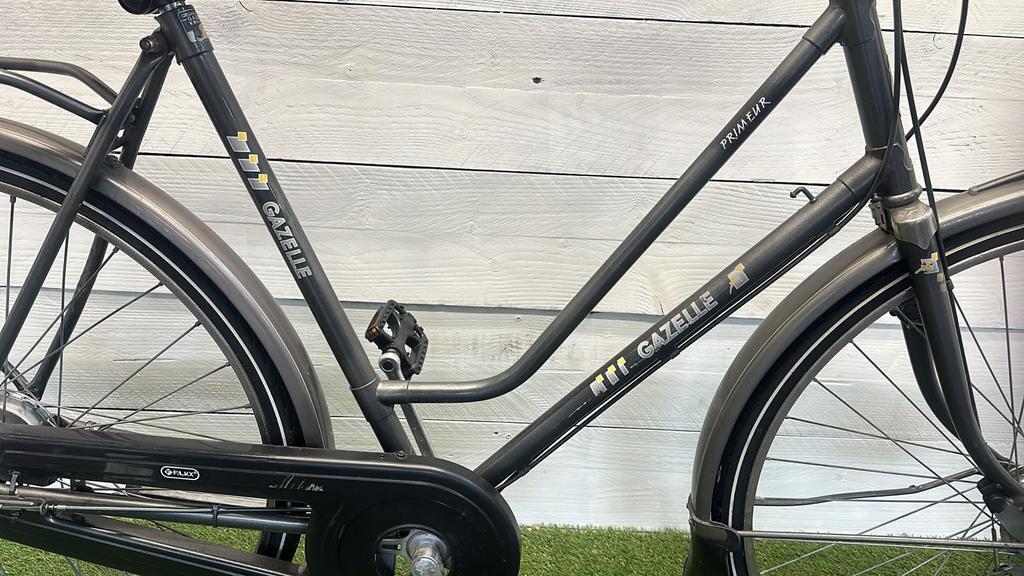 Gazelle stadsfiets 28" metal/grijs - tweedehands, serviced 2/3