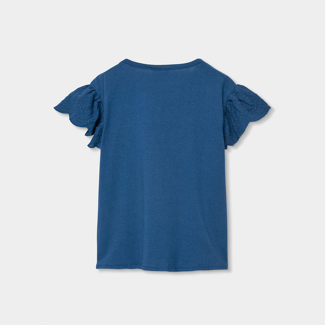Camiseta niña satén estampado flores 2/4