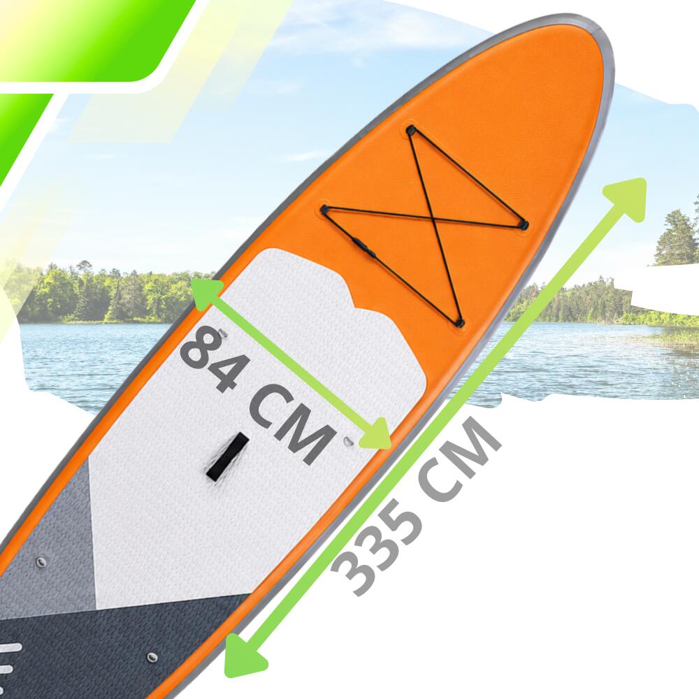 Deska SUP AquaPaddle 335x84x15 cm wiosło pompka zestaw plecak 180 kg 4/7